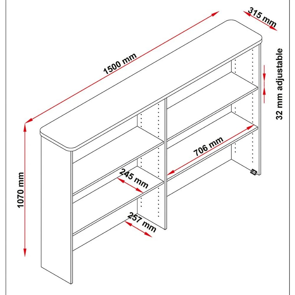 4 Toro 1500mm Sliding Door Credenza with Hutch Desks, Tables and Workstations, 4 of 5