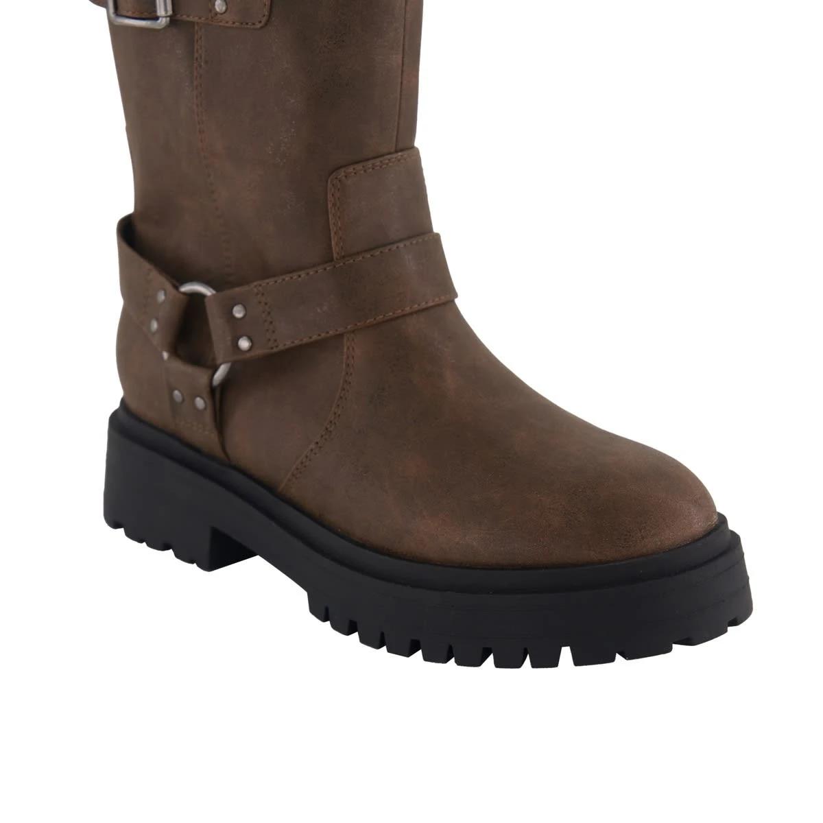 3 Biker Halter Buckle Boots Brown, 3 of 3