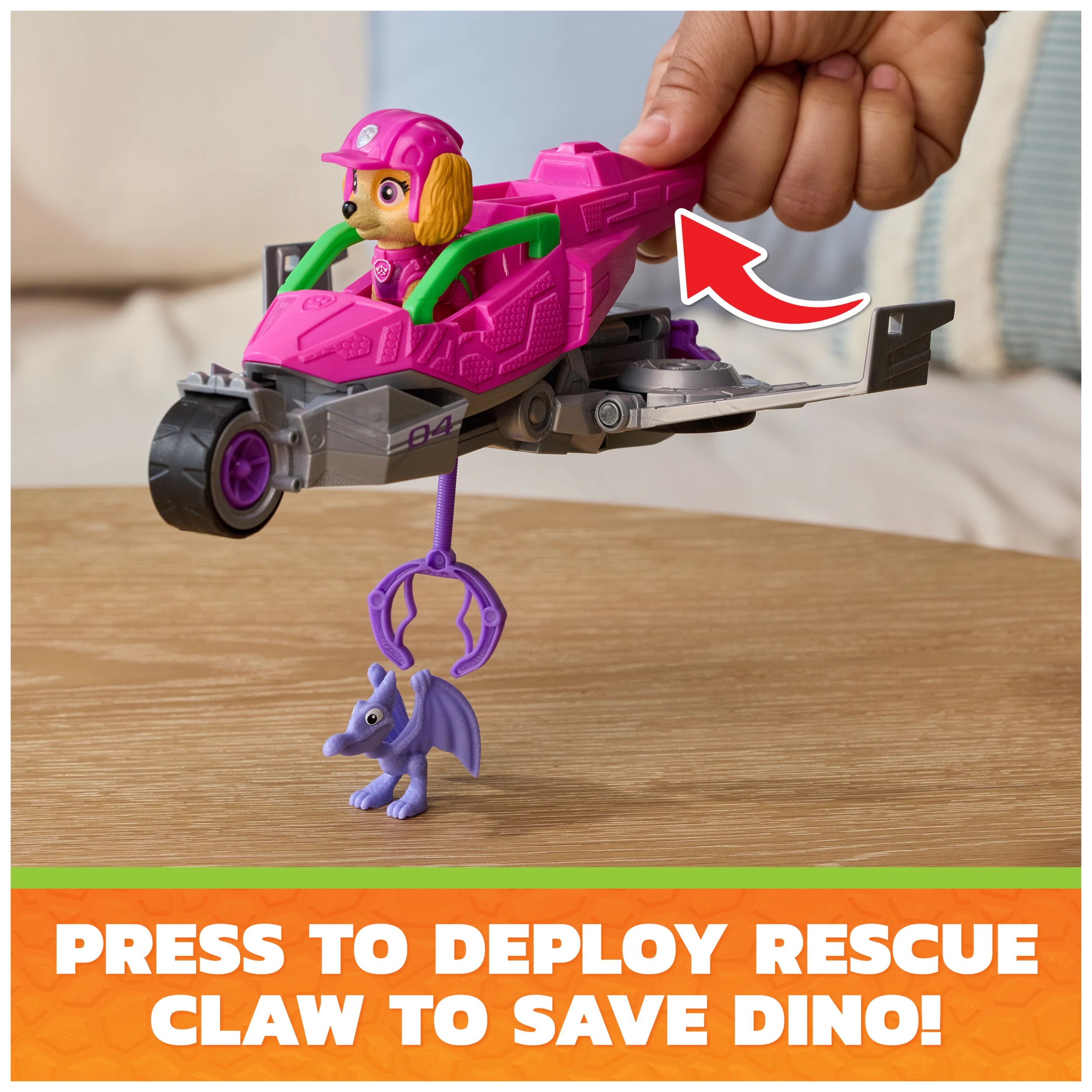 2 PAW Patrol The Dino Movie Skye Dino Rescue Jet, 2 of 7