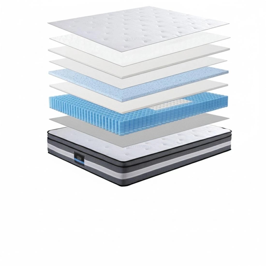 4 Giselle Bedding 30cm Seaqual Fabric Mattress Gel Foam Pocket Spring Queen Size - Queen Bed - Multi, 4 of 7