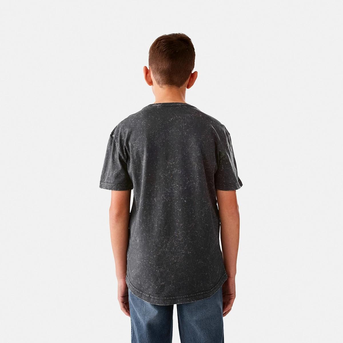 2 Short Sleeve Acid Wash Print T-shirt Wash Ash, 2 of 9