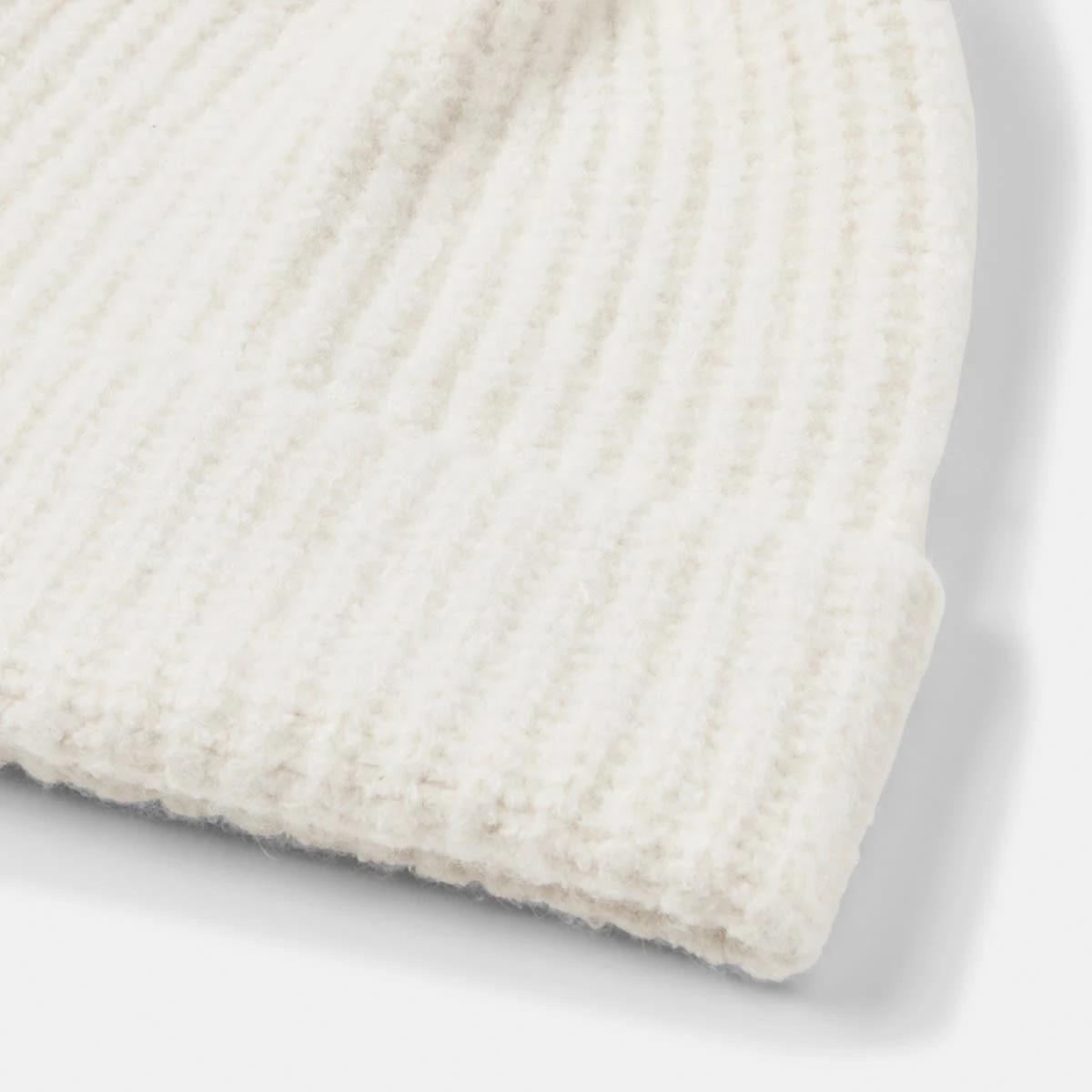 4 Rib Pom Pom Beanie Ecru, 4 of 5