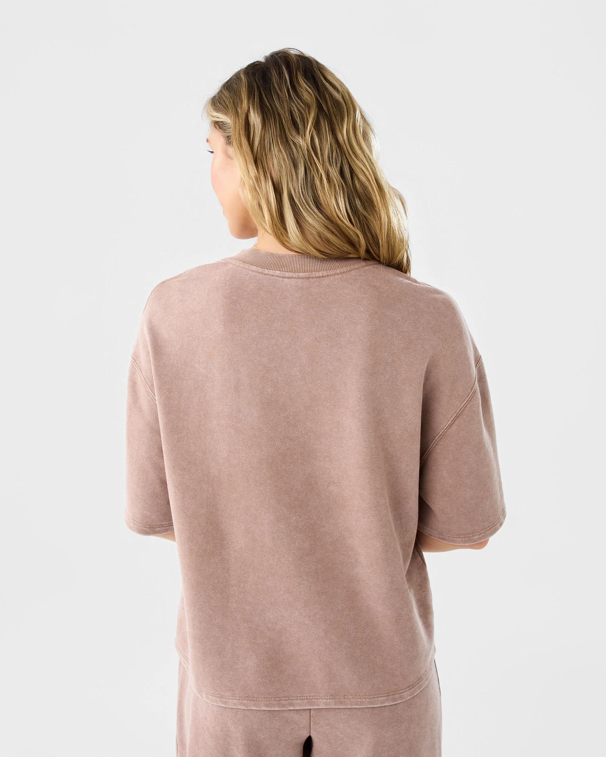 3 Short Sleeve Sweatshirt Snp Brn, 3 of 6