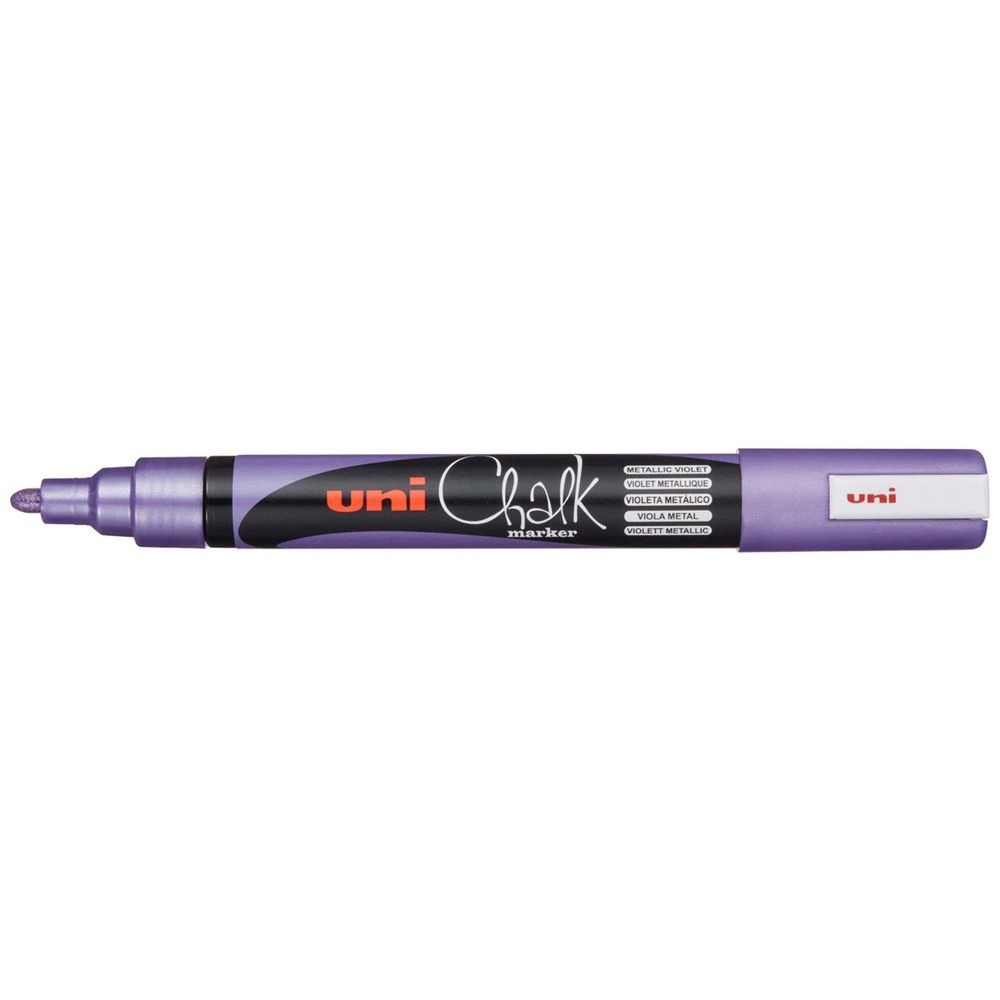 1 Uni Liquid Chalk Marker Bullet Tip Metallic Violet, 1 of 2