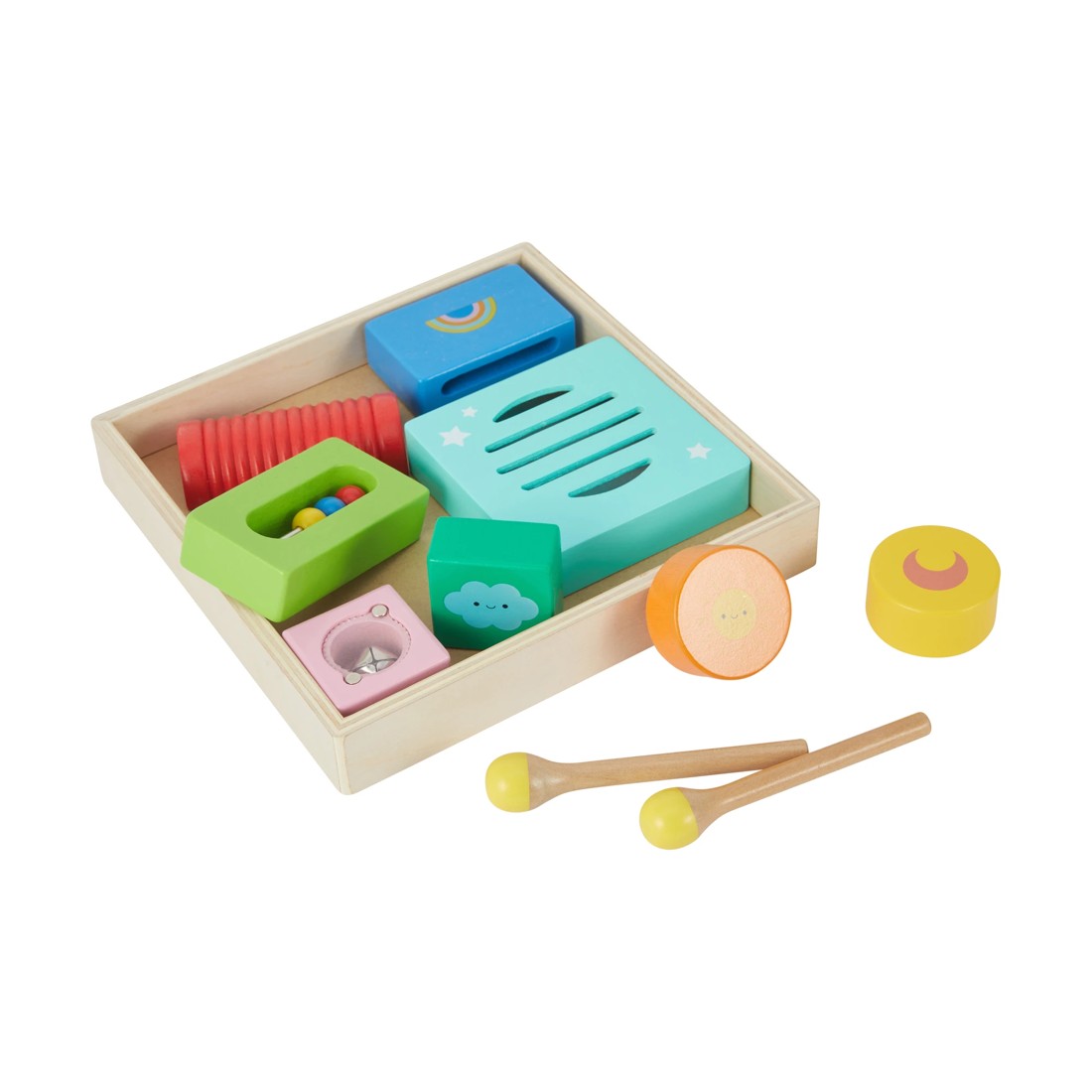 1 10 Piece Wooden Music Box Bundle Playset, 1 of 8