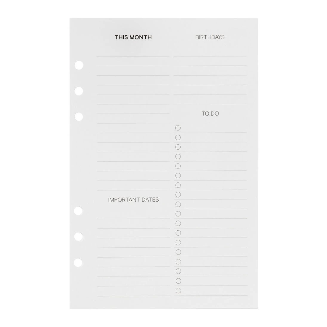 1 Otto Desk Undated Weekly Time Planner Refill Plain, 1 of 2