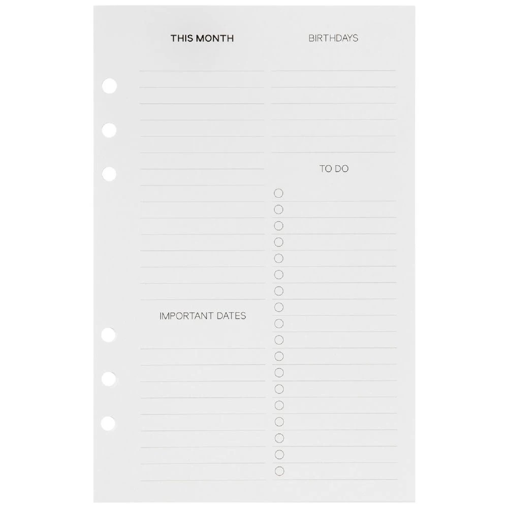 1 Otto Desk Undated Weekly Time Planner Refill Plain, 1 of 2