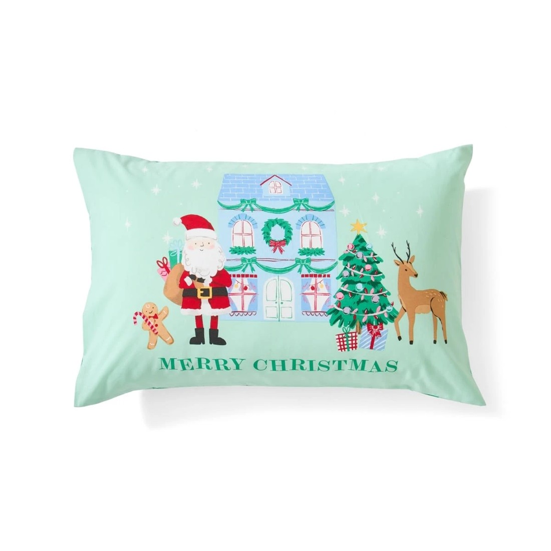 1 Merry Christmas Cotton Rich Pillowcase, 1 of 5