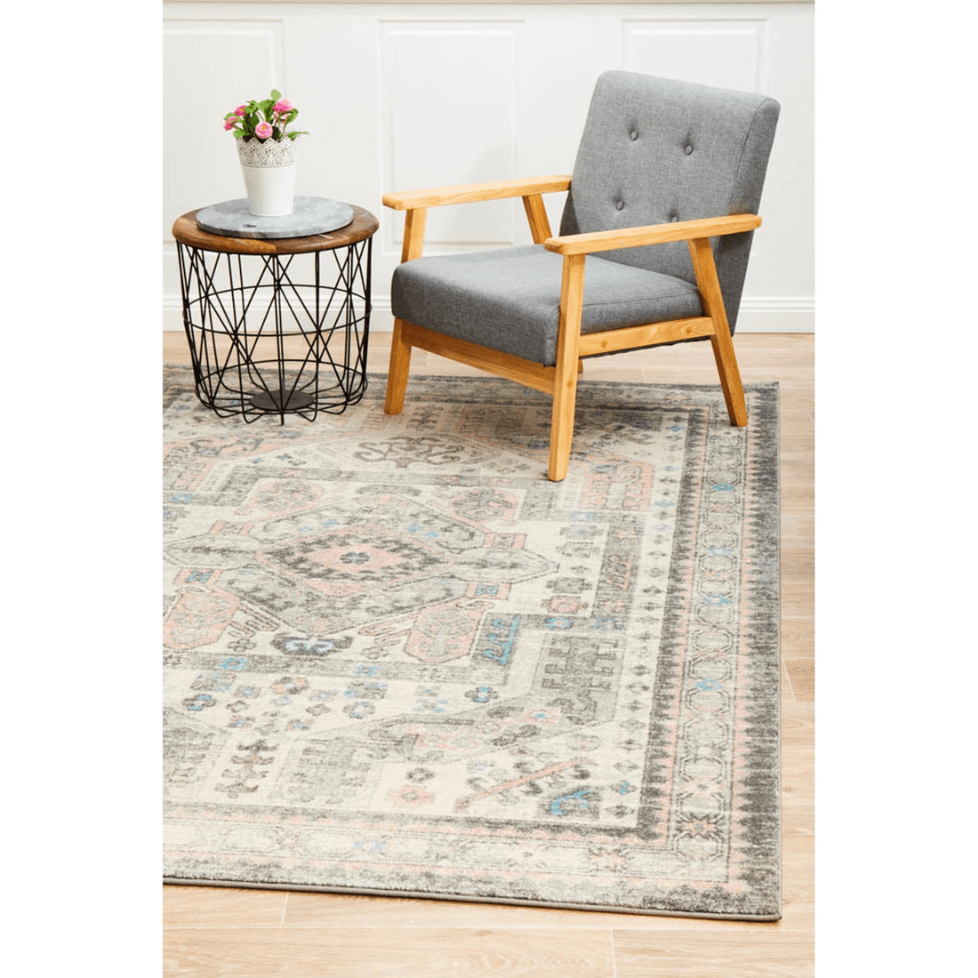 4 Rug Culture Avenue 704 Silver Rug - 10 mm Polypropylene, Power-Loomed (Made in Turkey) - Silver, 4 of 7