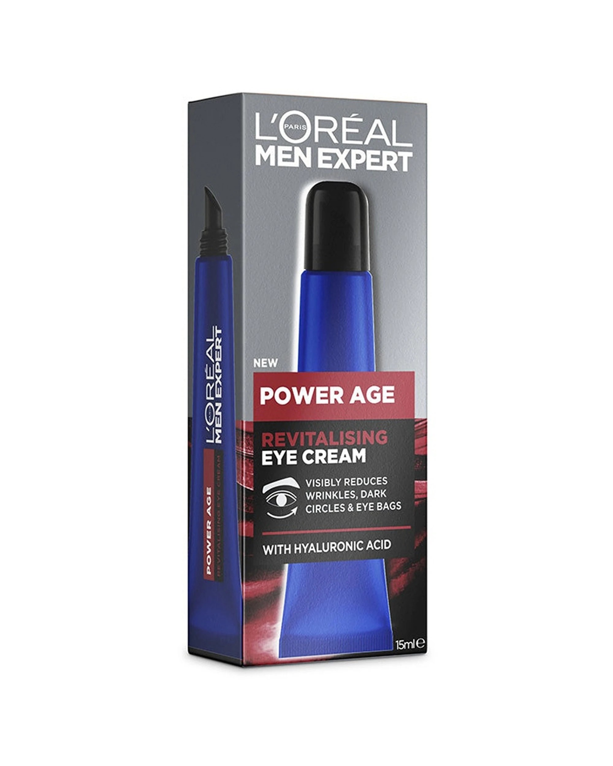 1 L'Oreal Paris Men Expert Power Age Eye Roller Revitalising Serum 15ml - Multi, 1 of 2