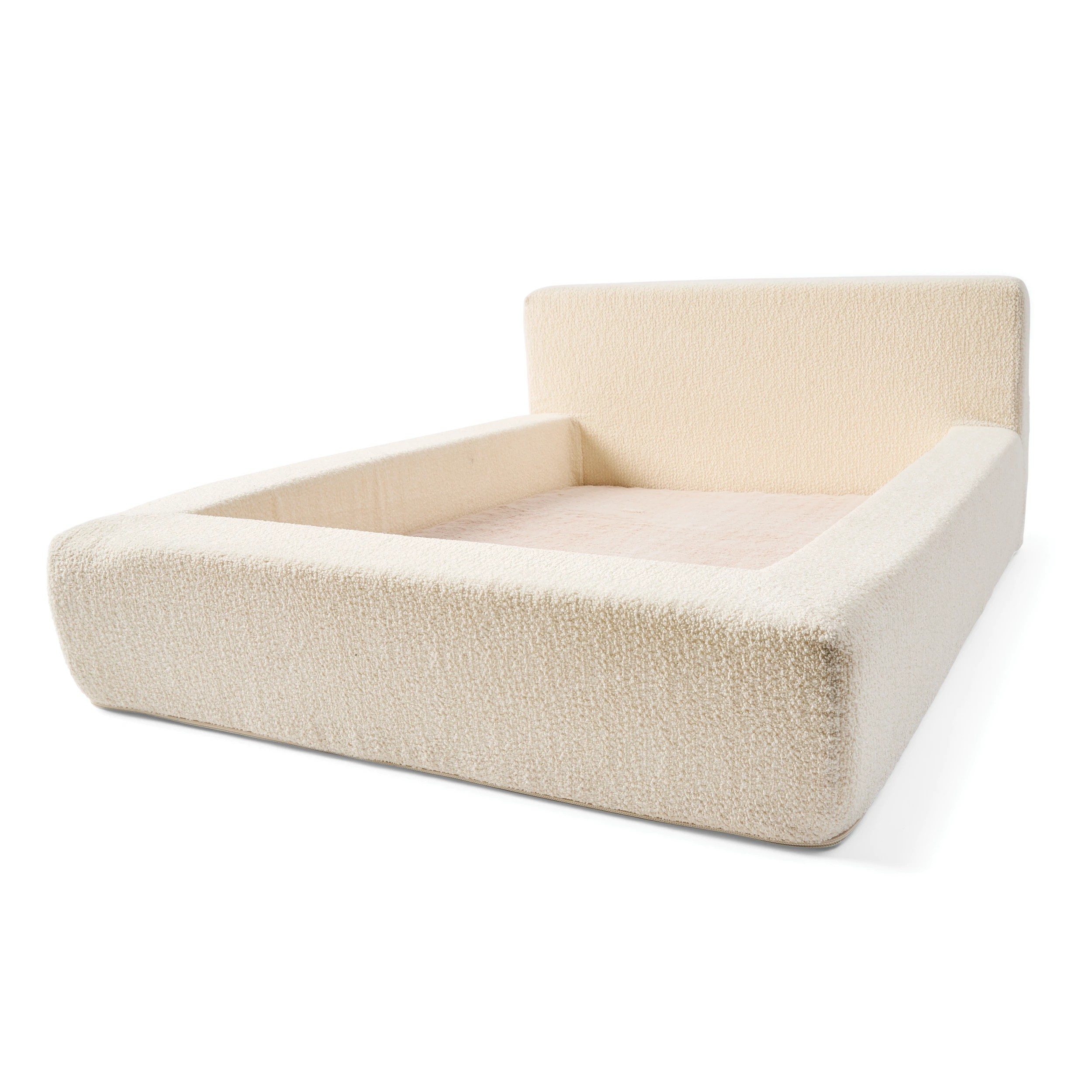 2 Large High Back Bed - Beige, 2 of 9