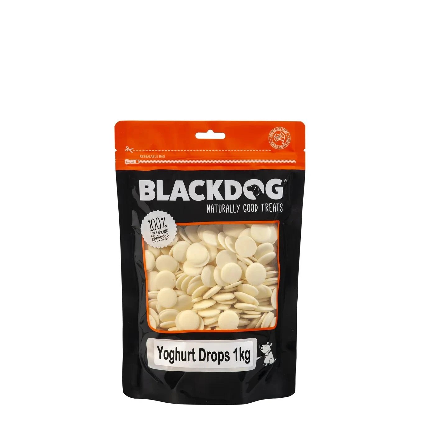 1 Black Dog 1kg Yoghurt Drops Dog Treats, 1 of 2