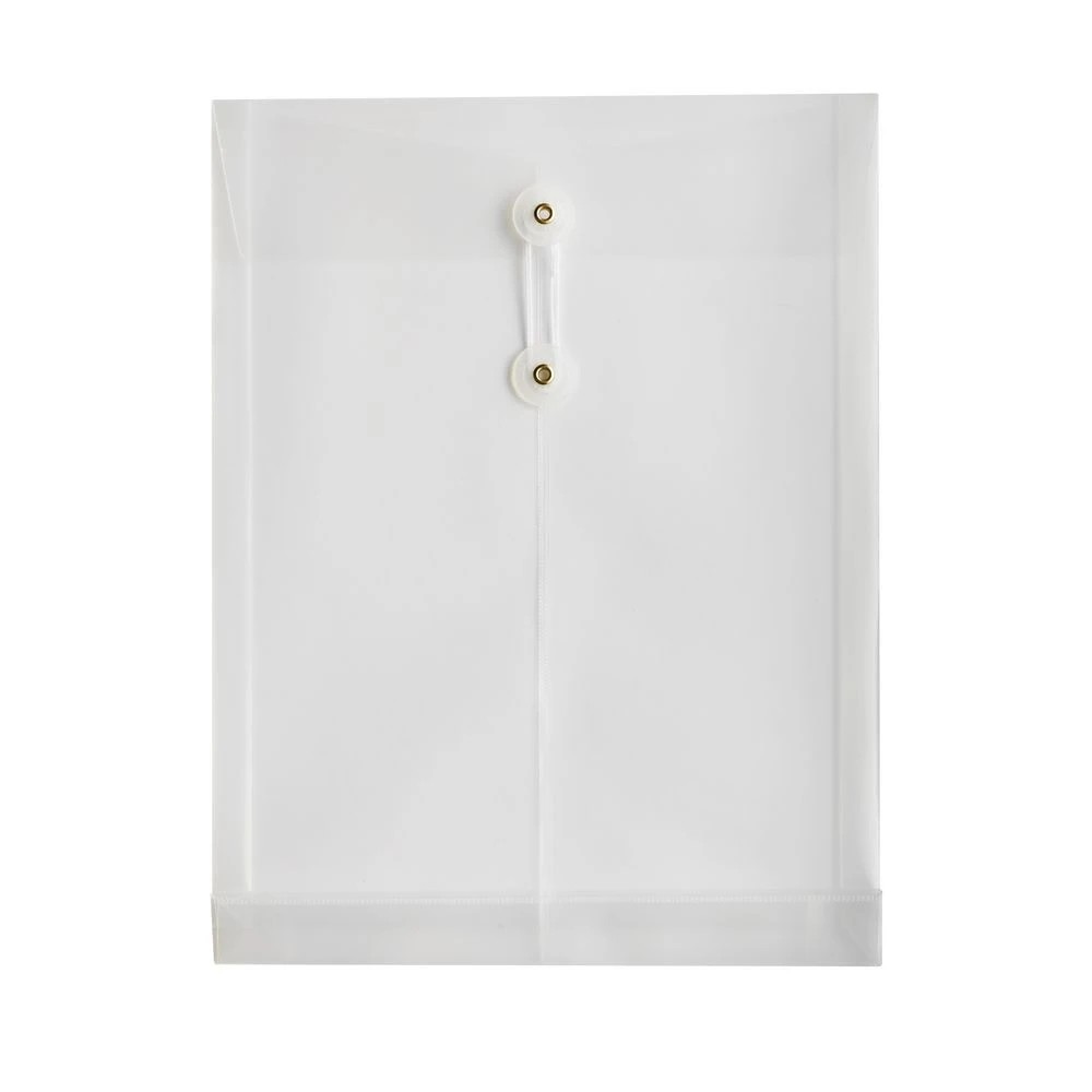 2 Keji Document Wallet A4 String Closure Clear 5 Pack, 2 of 3