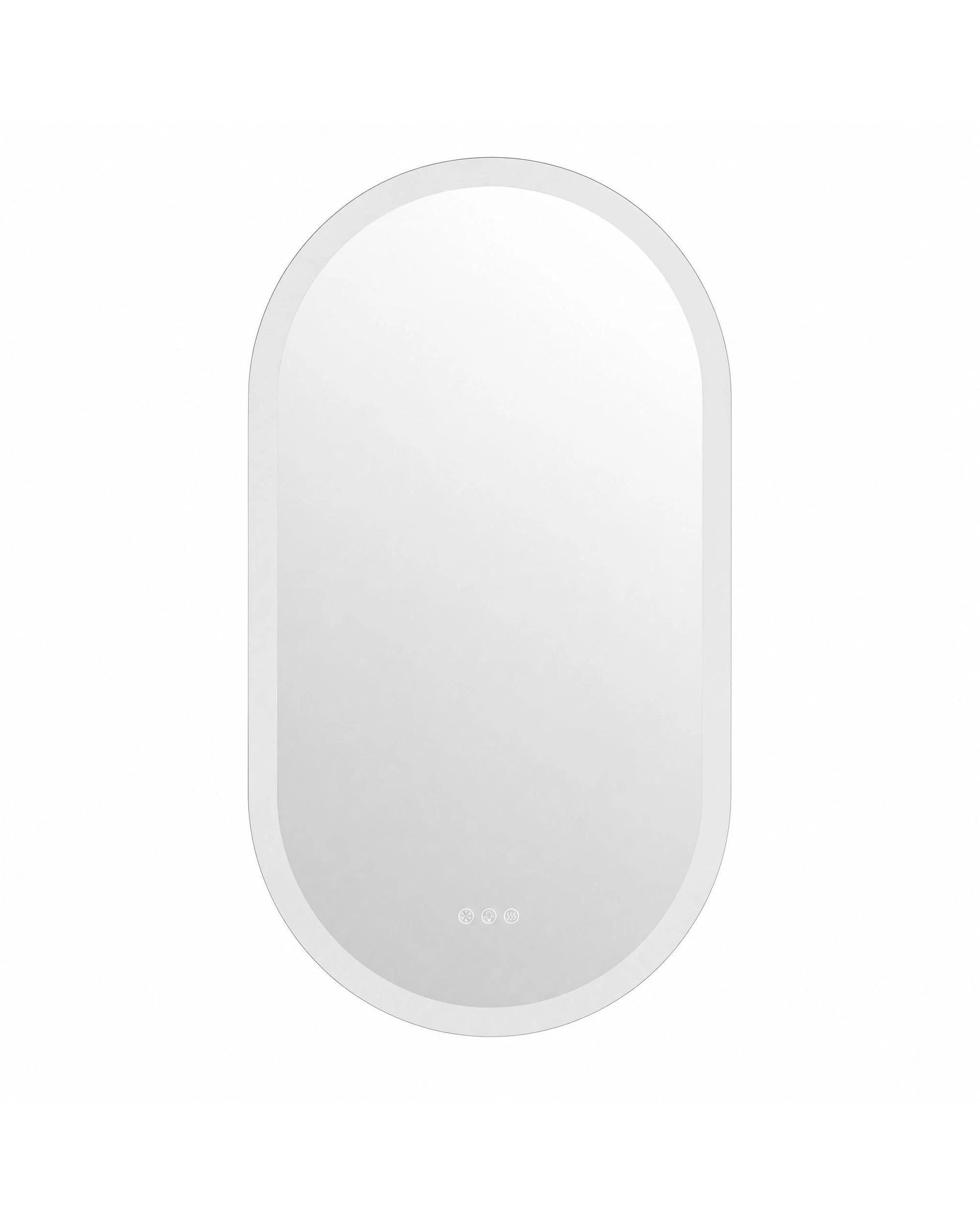 1 OAKORY 50x100cm Oval LED Bathroom Mirror Dimmable Anti-Fog Wall Mounted with Memory Function, 1 of 4