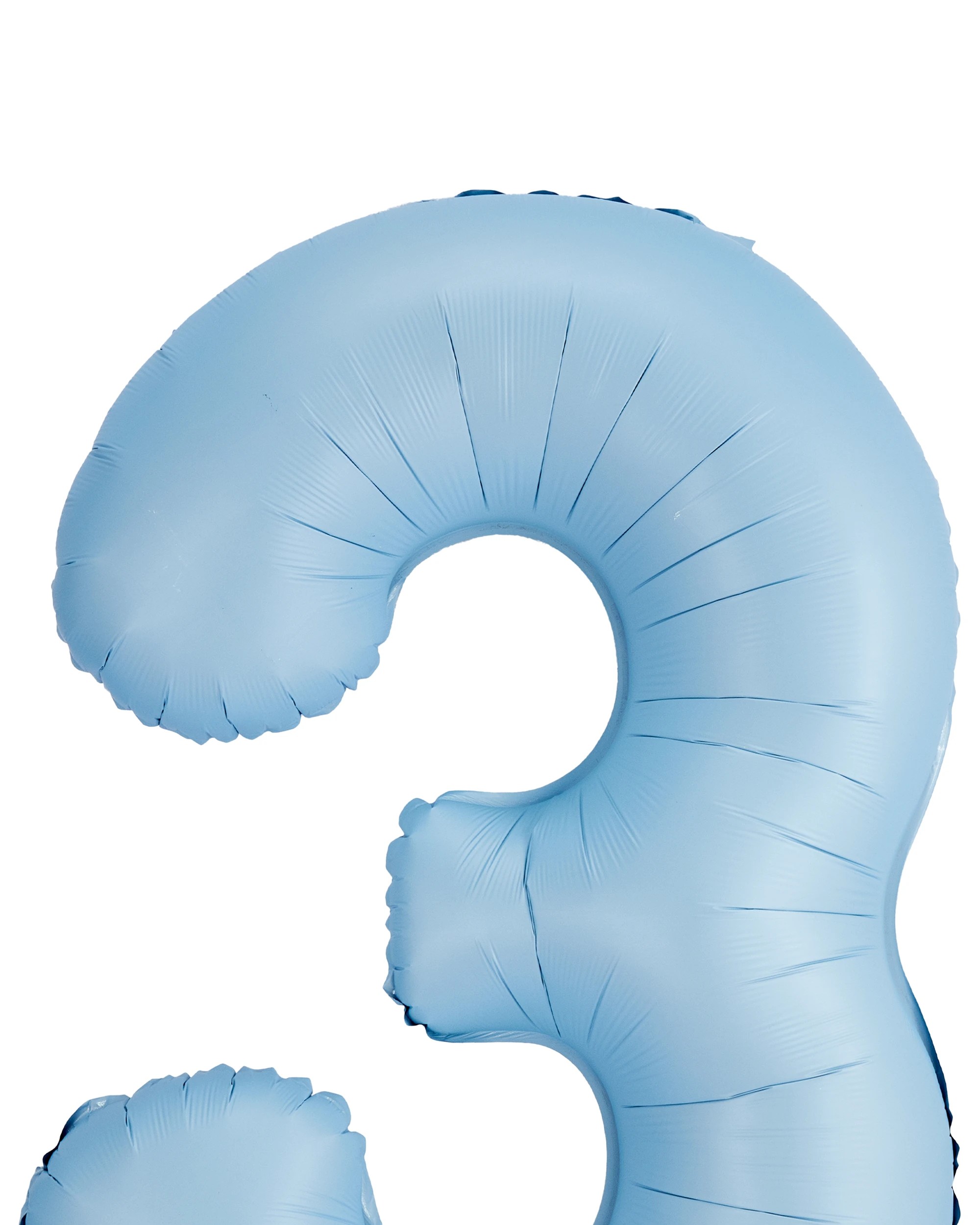 2 Giant Matte Blue Number 3 Foil Balloon, 2 of 5