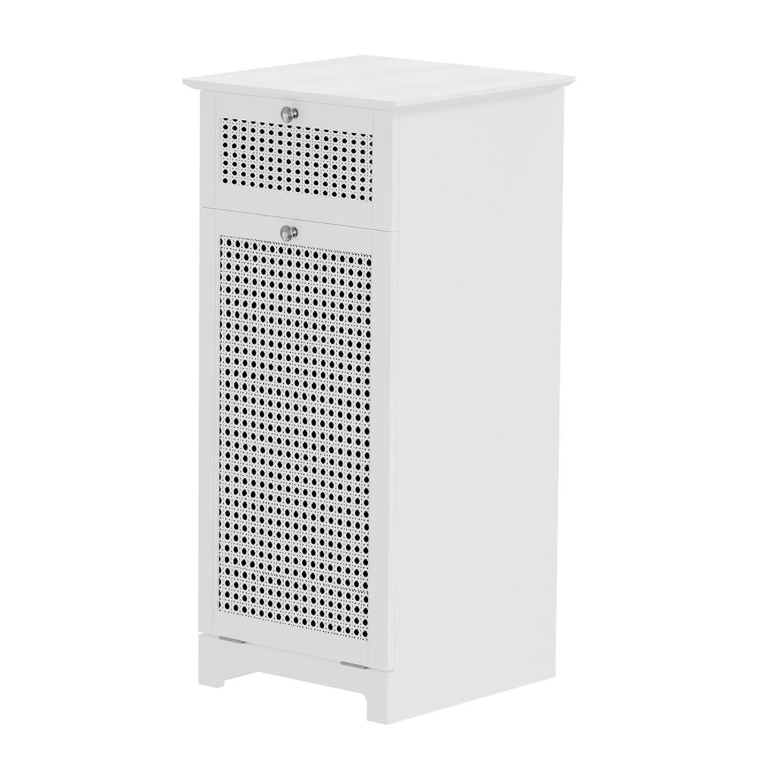 1 Artiss Laundry Hamper Cabinet Bathroom Storage - White, 1 of 8