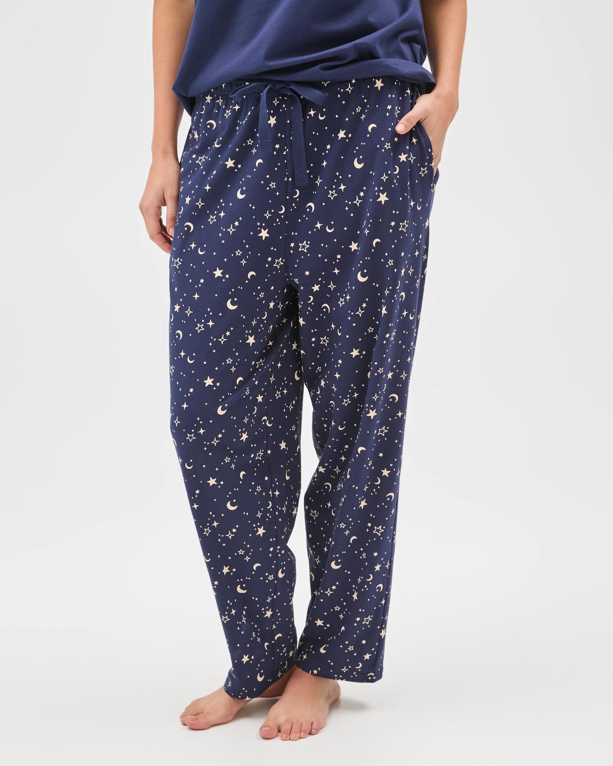 4 Target Woman Australian Cotton 7/8 Length Jersey Sleep Pants STARGAZER, 4 of 6