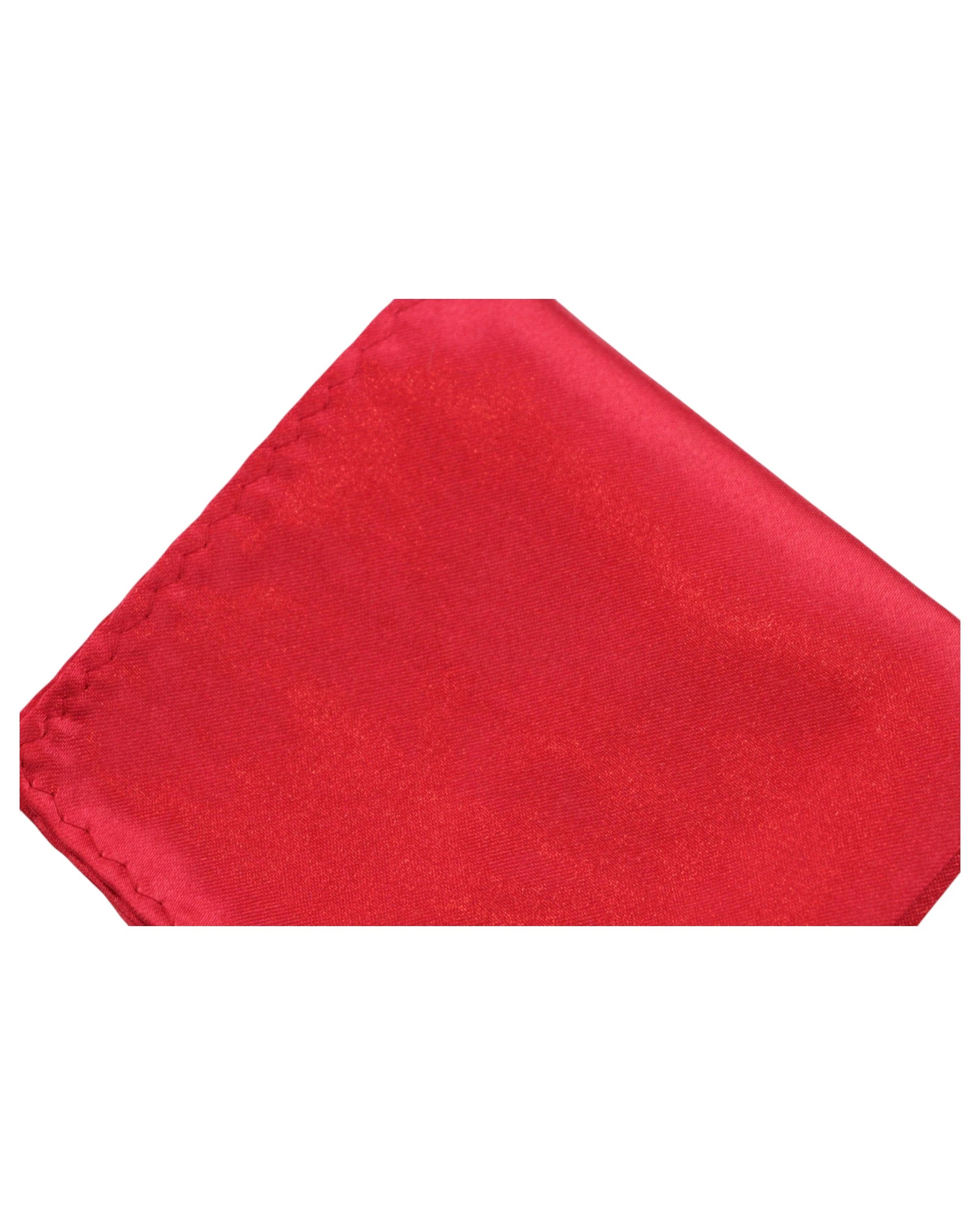 2 Zasel Mens Pocket Square - Red, 2 of 3