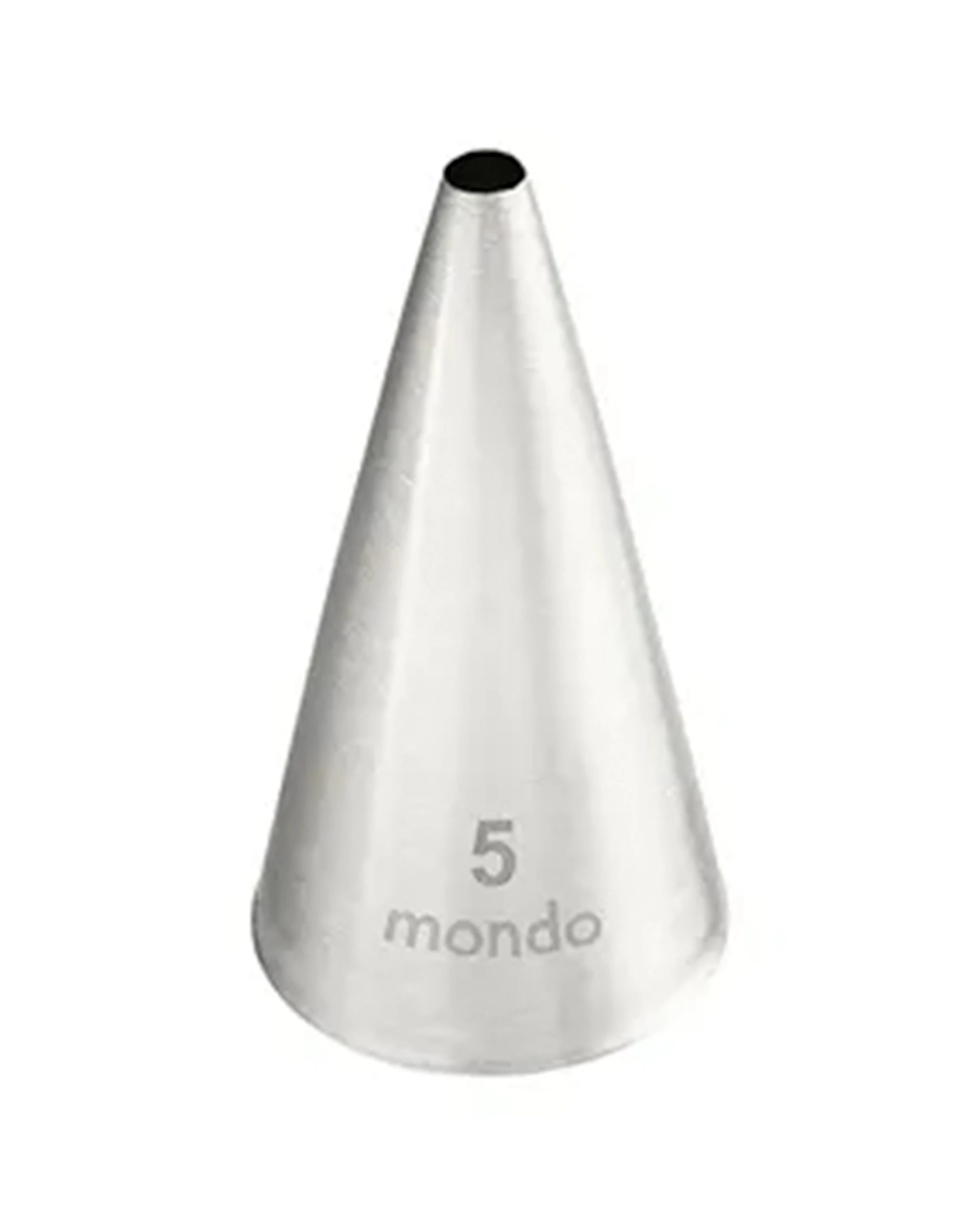 3 Mondo 4PK 5 Round Piping Tip Stainless Steel Seamless Durable Construction Cake Decorating Tool - Silver, 3 of 3
