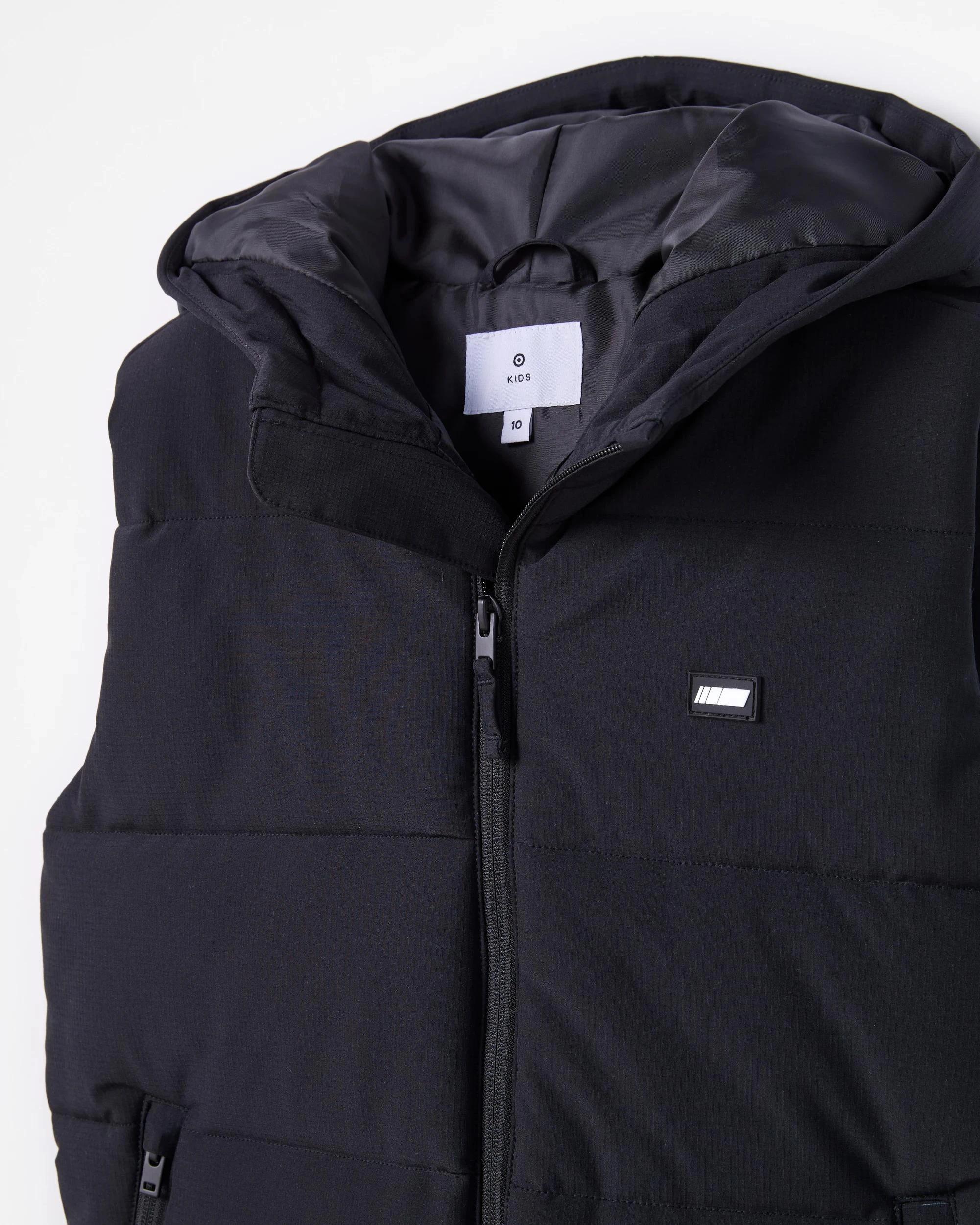 6 Target Kids Puffer Vest Jacket BLACK, 6 of 6