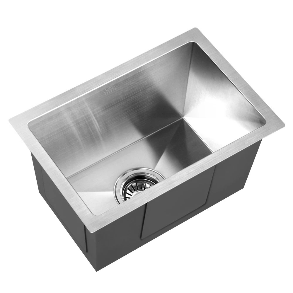 1 Cefito Kitchen Sink 45X30CM Stainless Steel Basin Single Bowl - Natural, 1 of 2