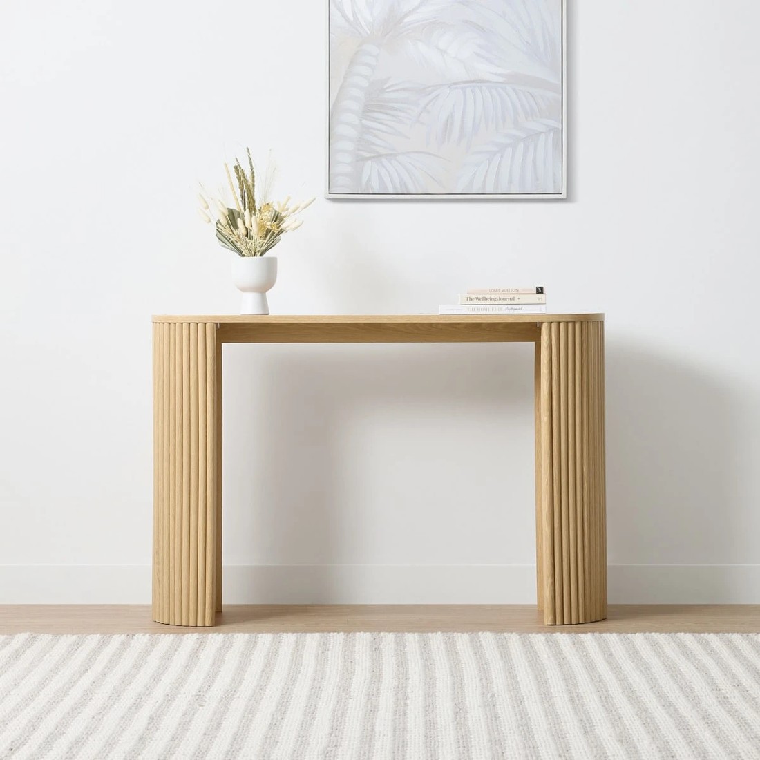 1 Ribbed Console Table, 1 of 8