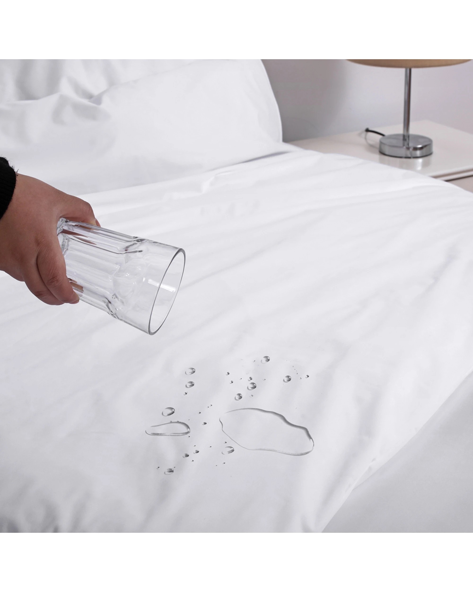 3 Jason Commercial Eva Clean Quilt Protector 160x210cm - White, 3 of 3