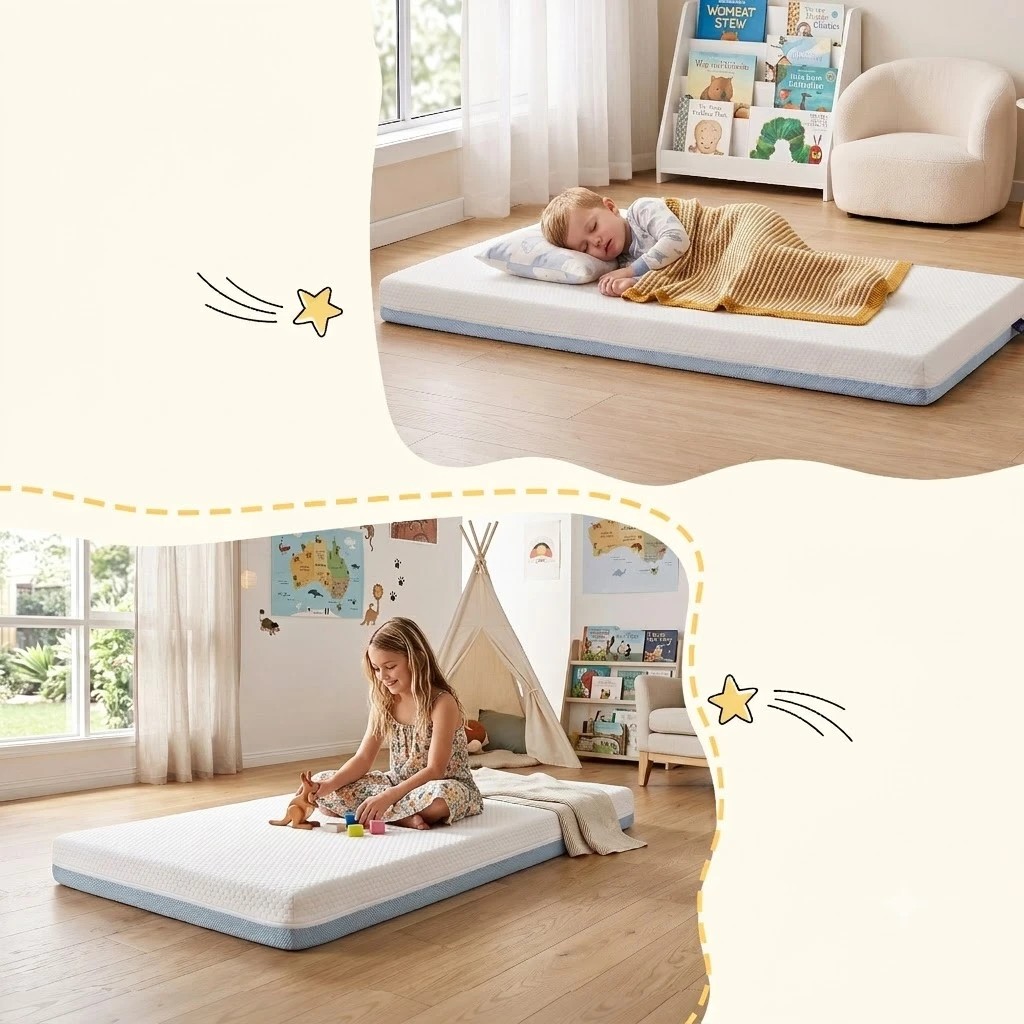 8 Giselle Bedding Cot Mattress, 11cm Thick Baby Mattress with Tencel Cover - Single Bed - Multi, 8 of 9