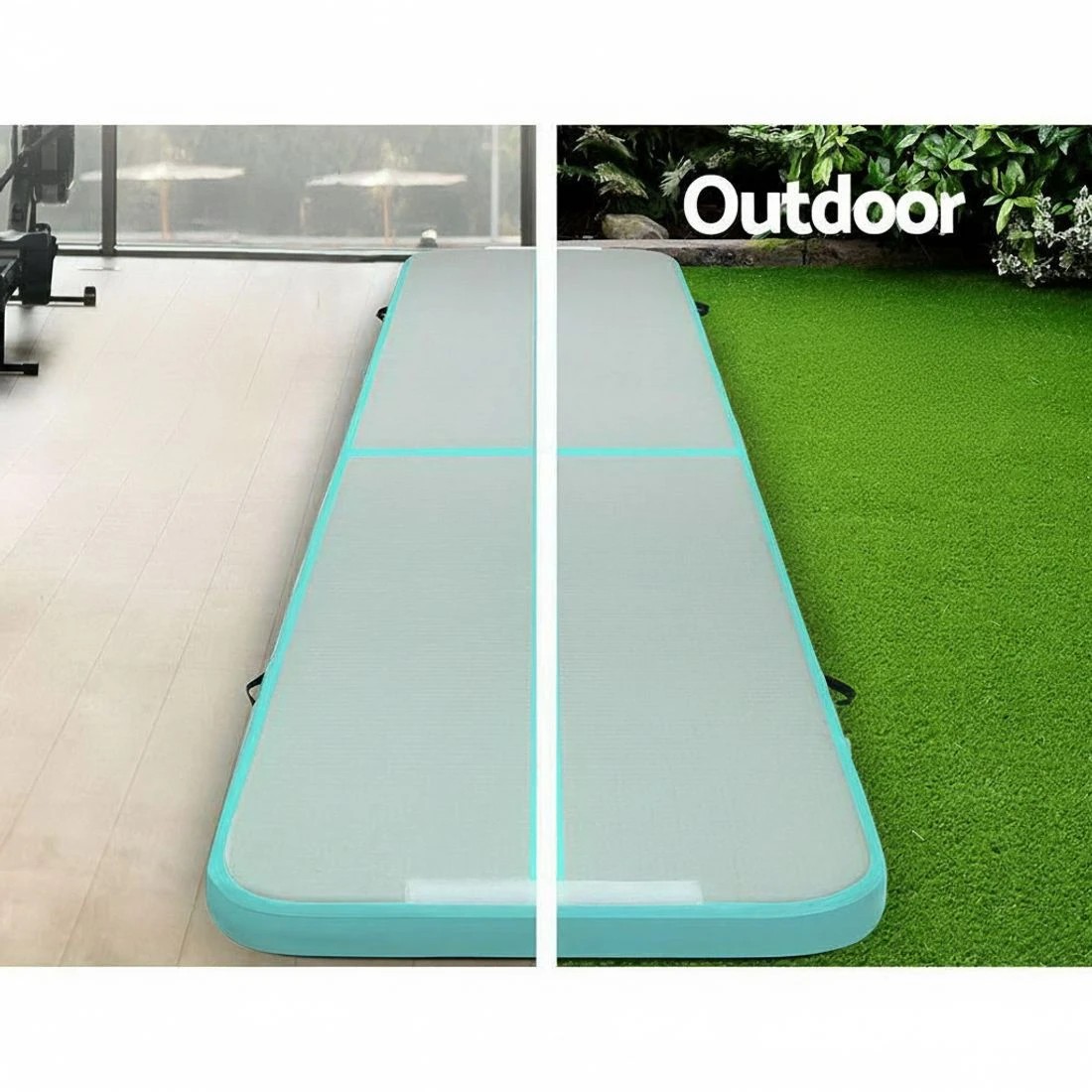 4 Everfit 5M Air Track Gymnastics Tumbling Exercise Cheerleading Mat Inflatable - Green, 4 of 7