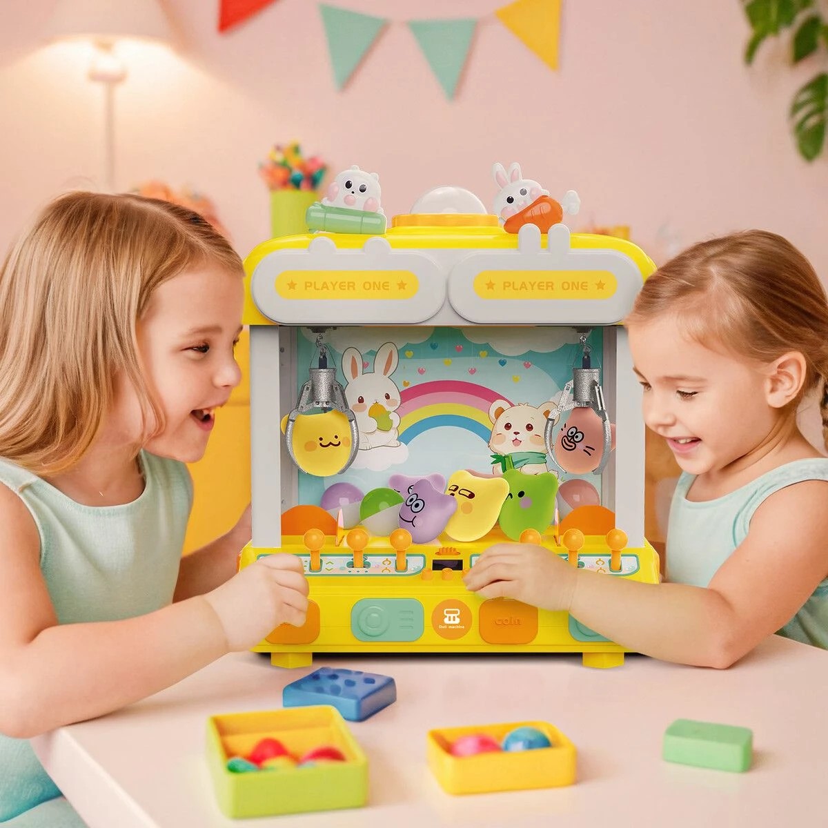 3 AUSWAY 2 Person Mini Claw Machine Miniature Toy Crane Grabber, 3 of 6