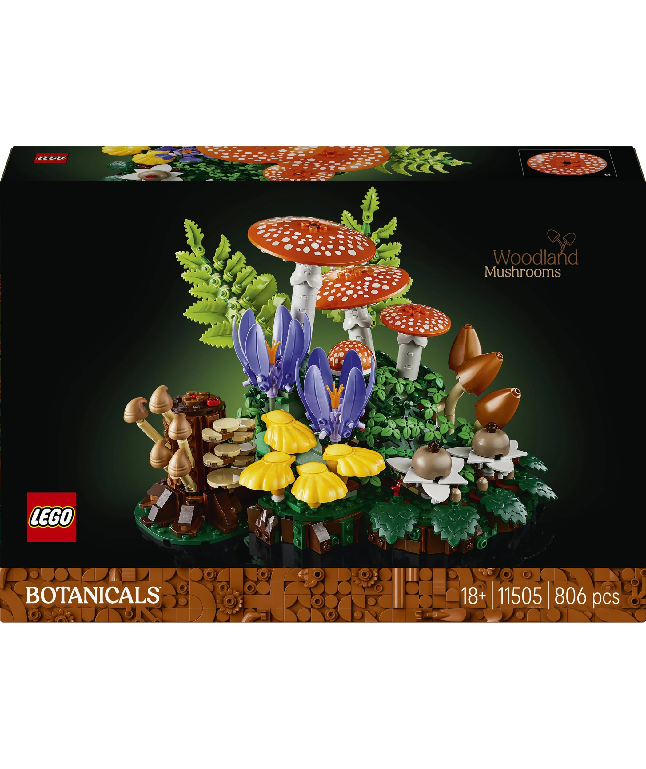 1 LEGO Botanicals Woodland Mushrooms 11505, 1 of 9