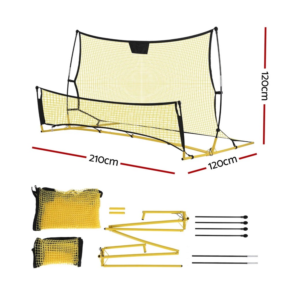 2 Everfit 2.1m Football Soccer Net Portable Goal Net Rebounder Sports Training - Yellow, 2 of 7