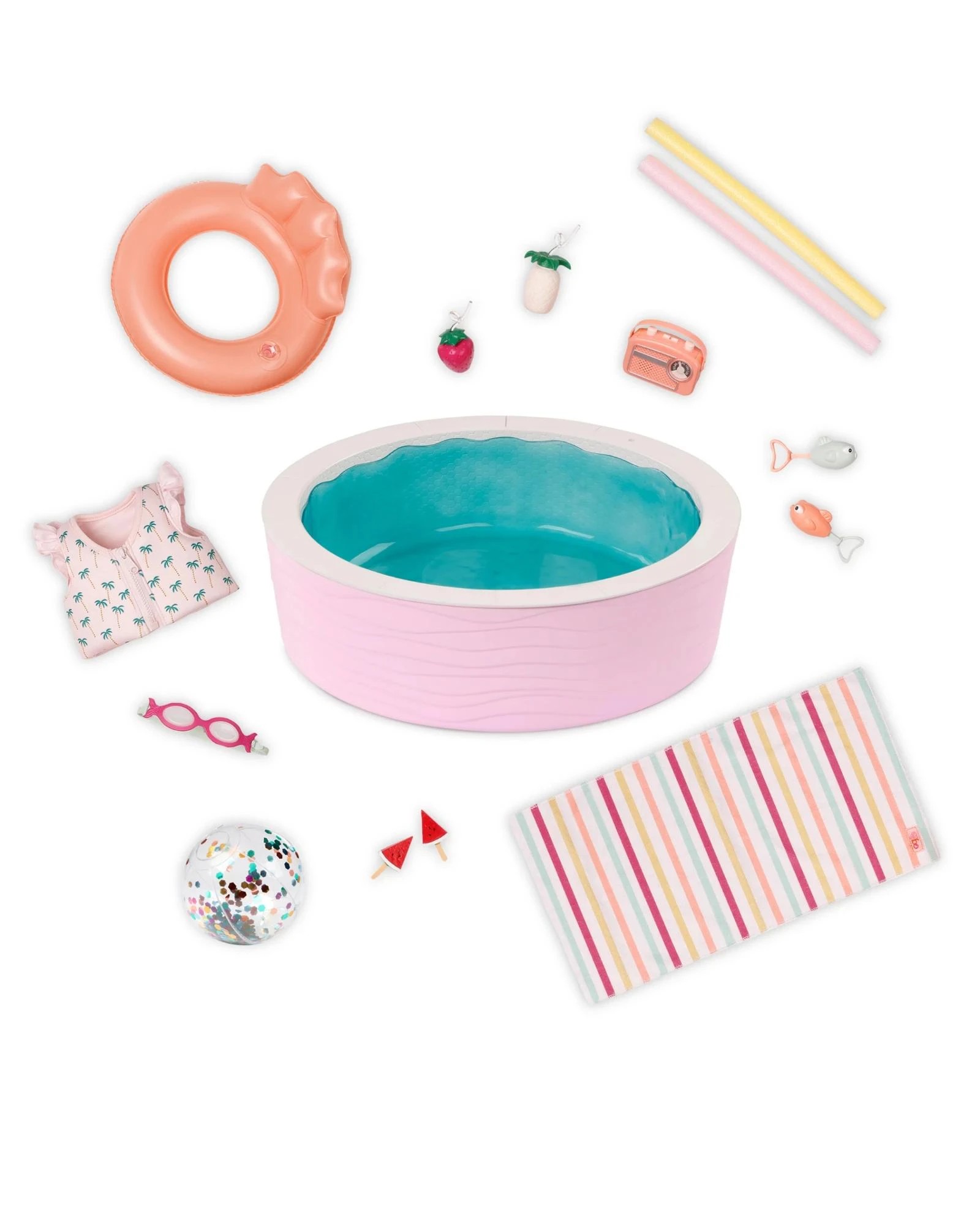1 Our Generation Poolside Fun 18-inch Doll Pool Playset - Multi, 1 of 10