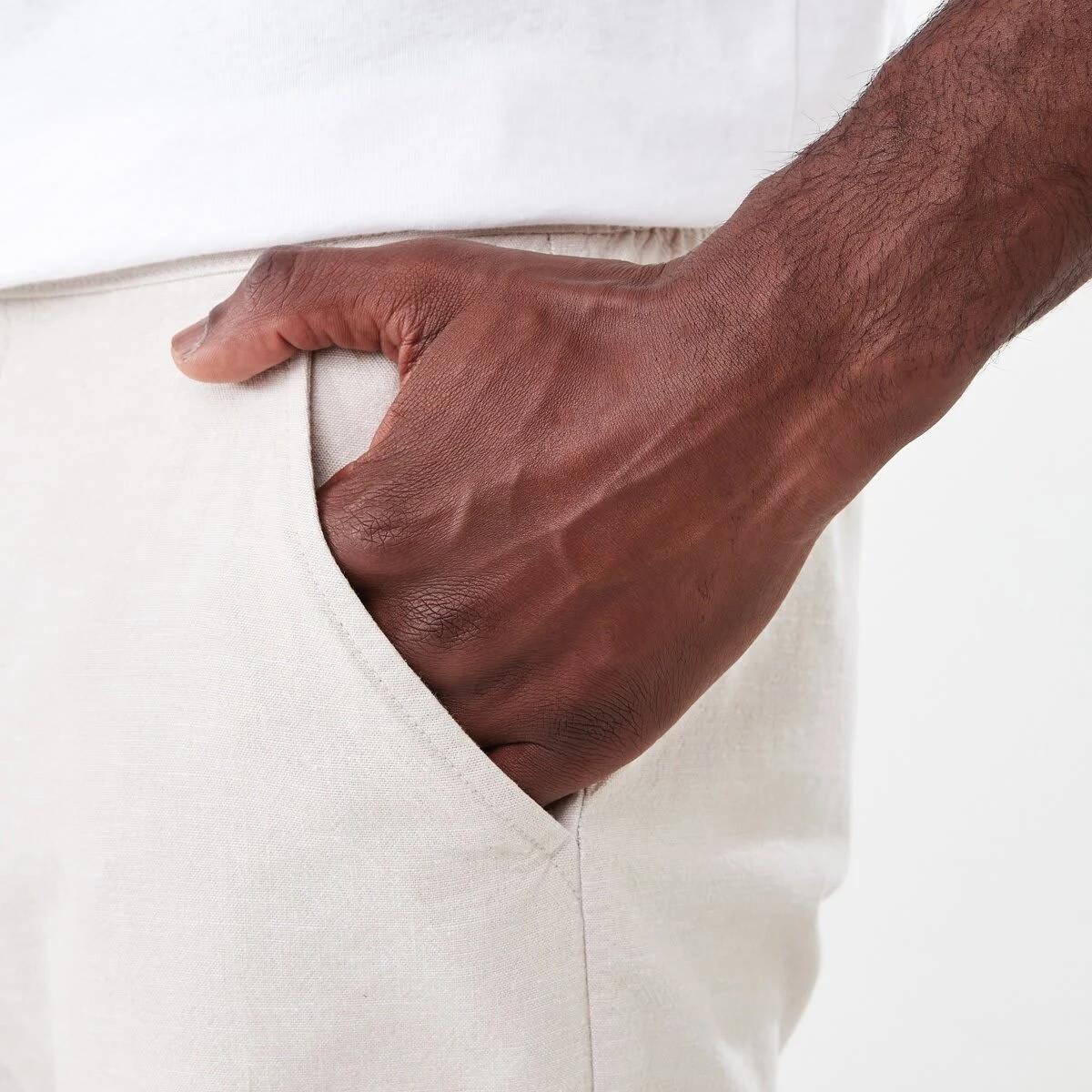 4 Textured Bermuda Shorts BARLEY BEIGE, 4 of 6