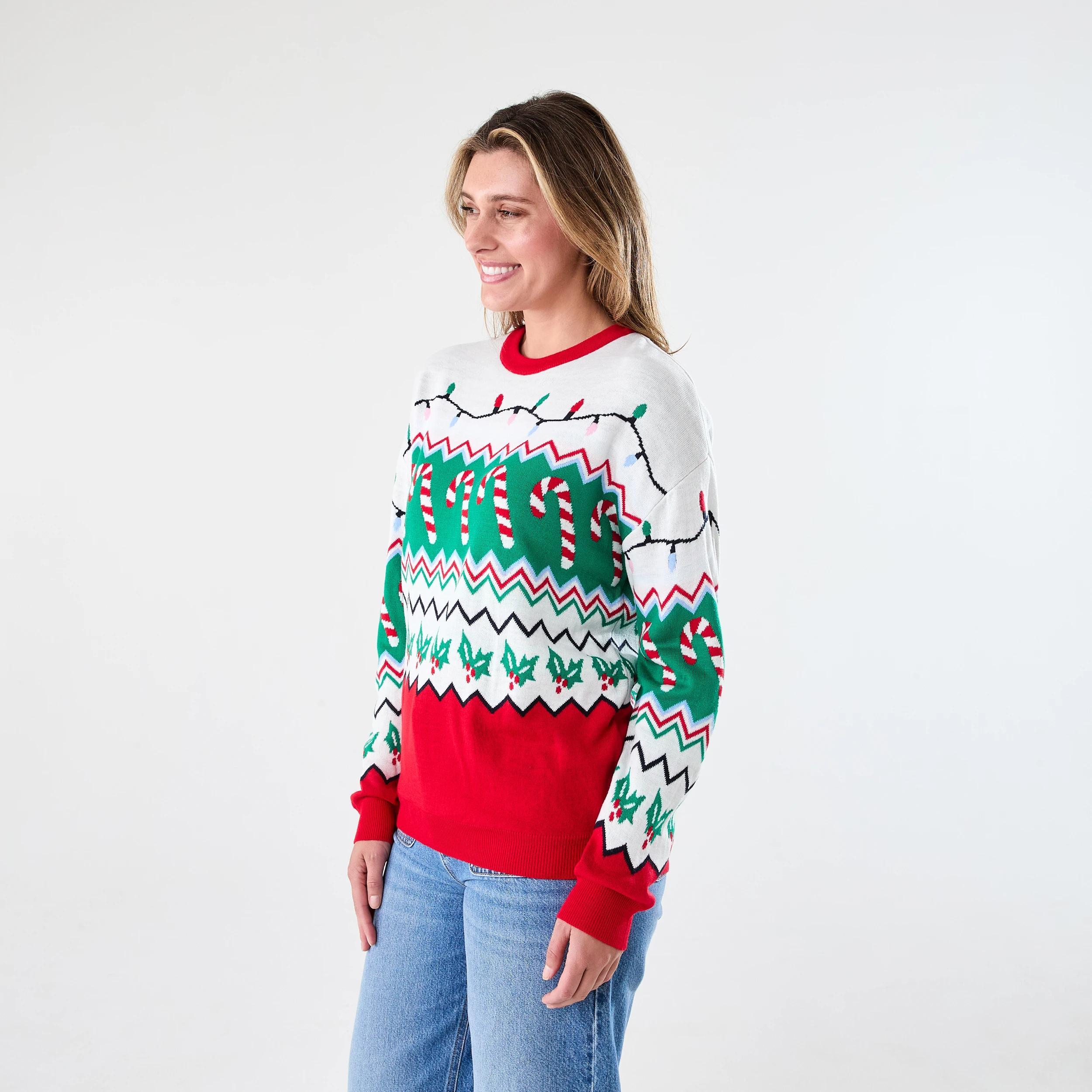 2 Christmas Jumper CANDY CANE WOMENS, 2 of 6