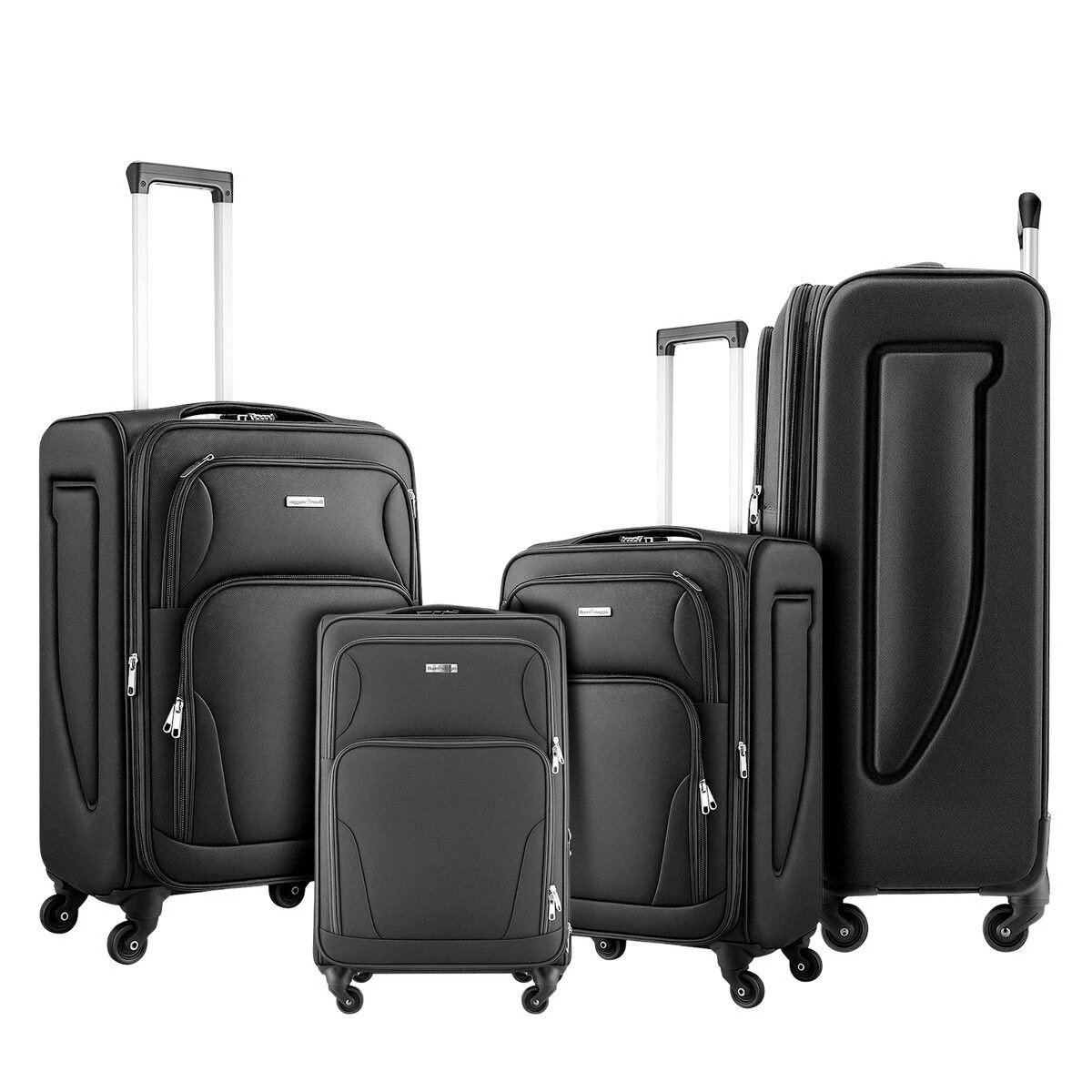 3 Buon Viaggio 4 Piece Luggage Set Travel Suitcases Soft Shell Carry On, 3 of 3