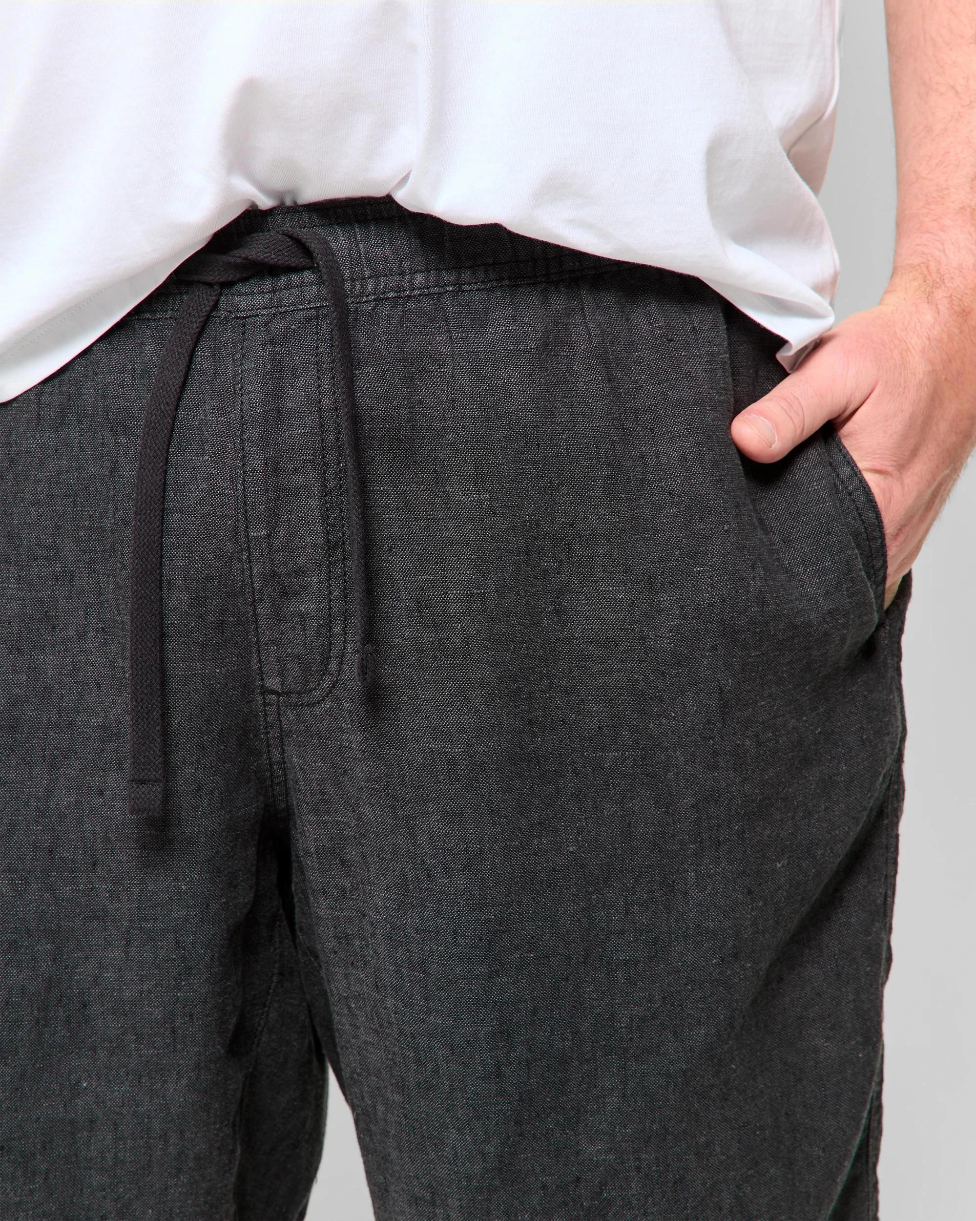 5 Target Plus Size European Linen Shorts BLACK, 5 of 5