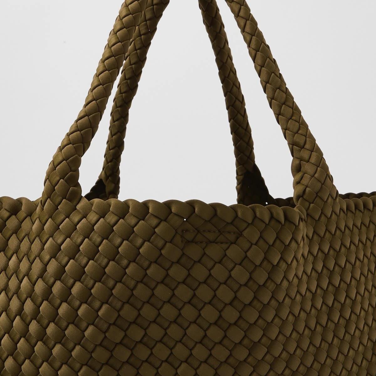 3 Weave Tote Bag KHAKI MOSS, 3 of 6