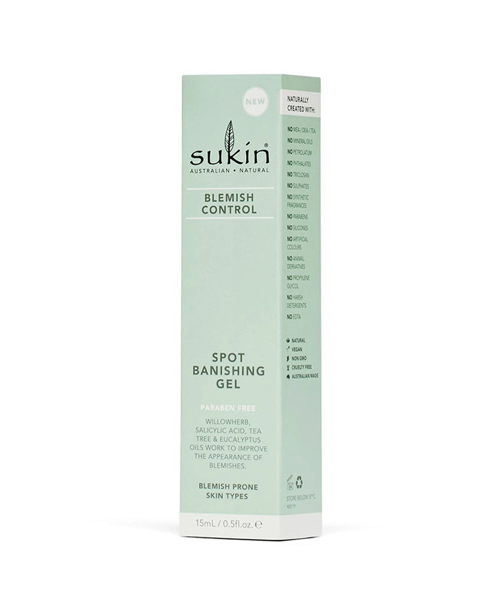 2 Sukin Blemish Control Spot Banishing Gel 15ml - Green, 2 of 2