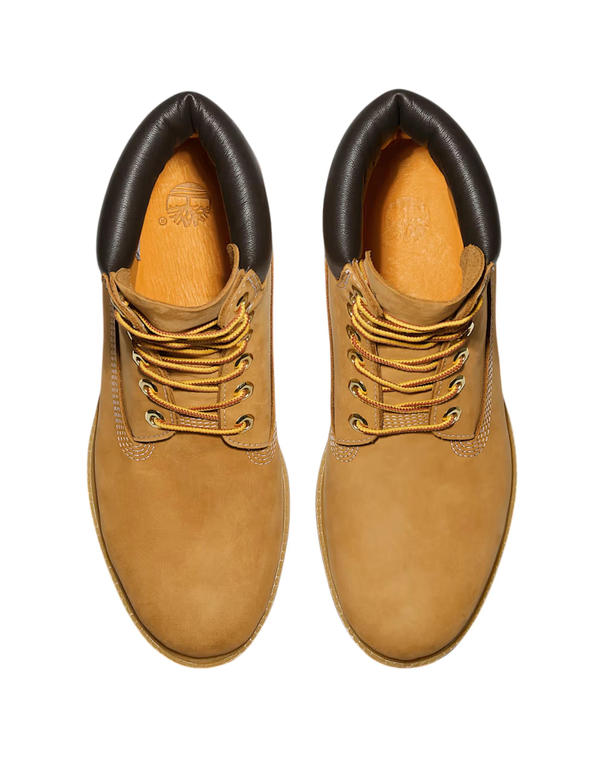 4 Timberland Mens 6-Inch Premium Waterproof Nubuck Wide Boot WHEAT, 4 of 7