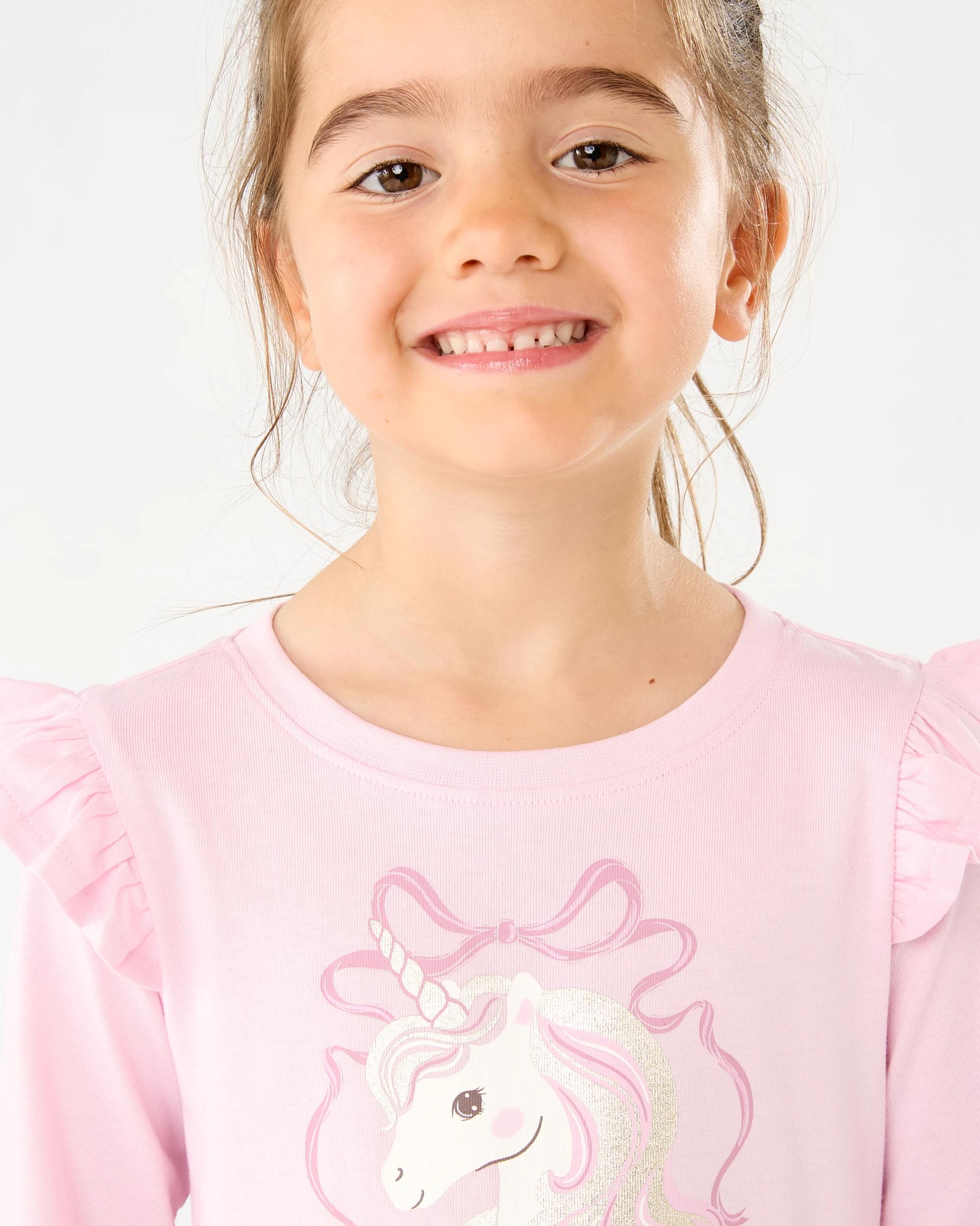 3 Long Sleeve Jersey Dress Pnk Unicrn, 3 of 8