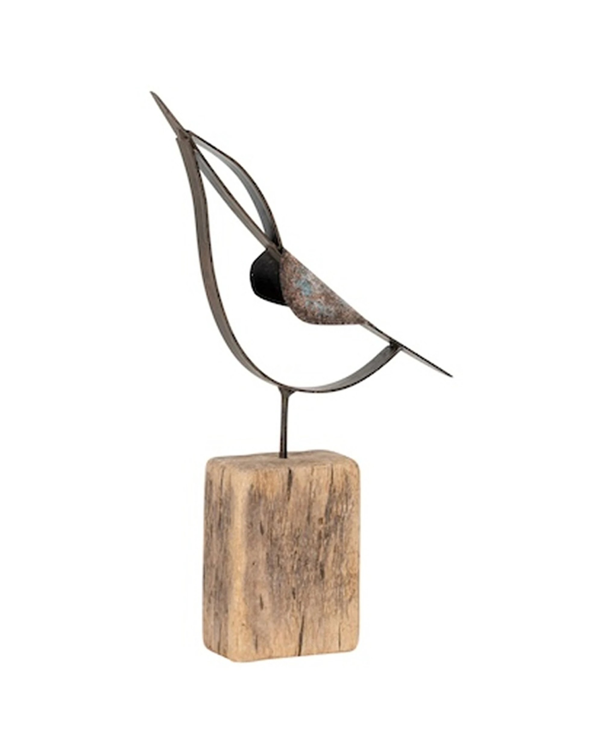 1 Alfresco Medium Timber Kingfisher Indoor Outdoor Home Decor Ornament 26.5x14x4cm - Natural, 1 of 1