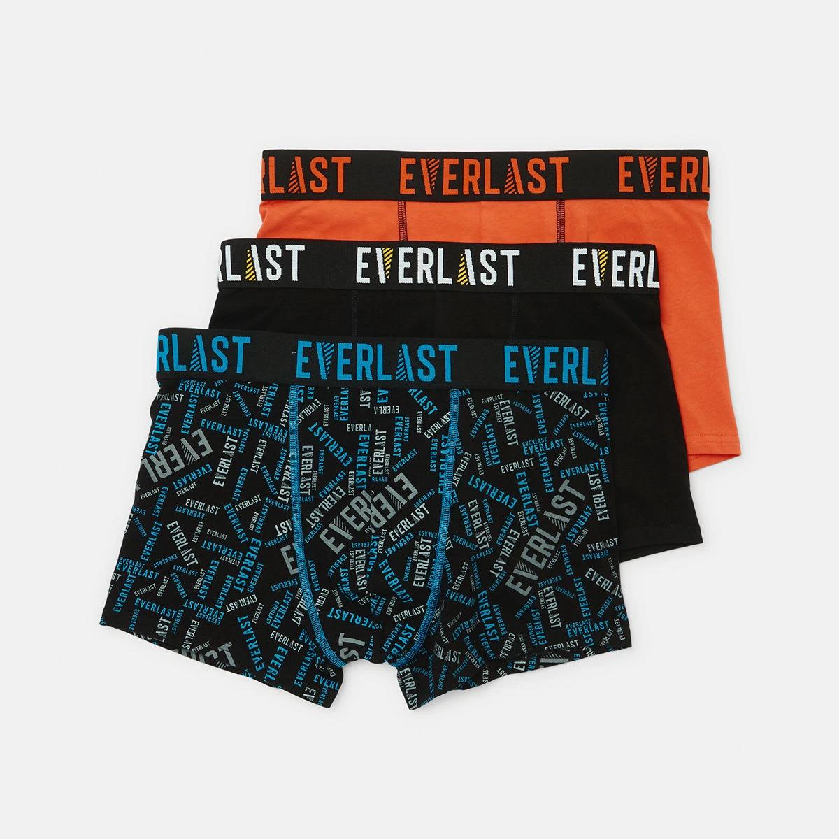 1 3 Pack Everlast Mens Workwear Trunks Print Logo, 1 of 7