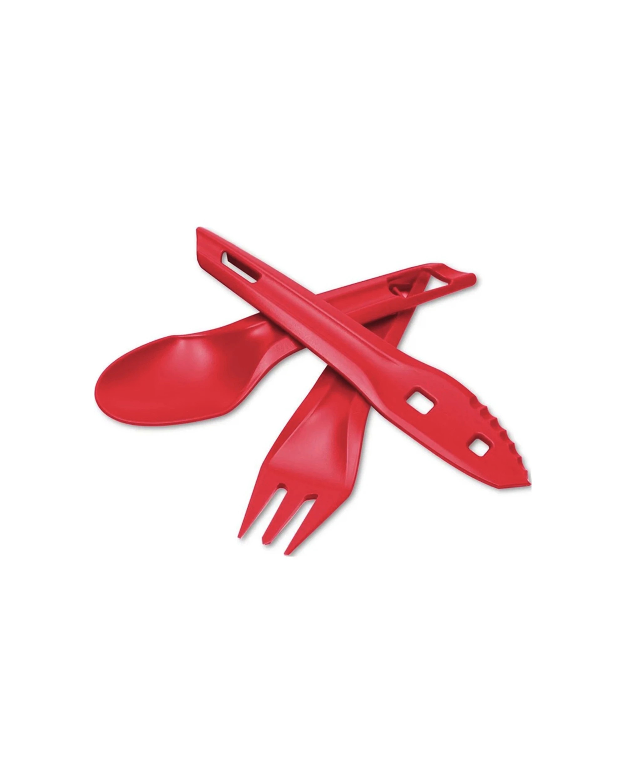 1 Wildo Ocy Chow Outdoor Cutlery Kit 3 Piece Plant Based Made In Sweden Stackable - Red, 1 of 1