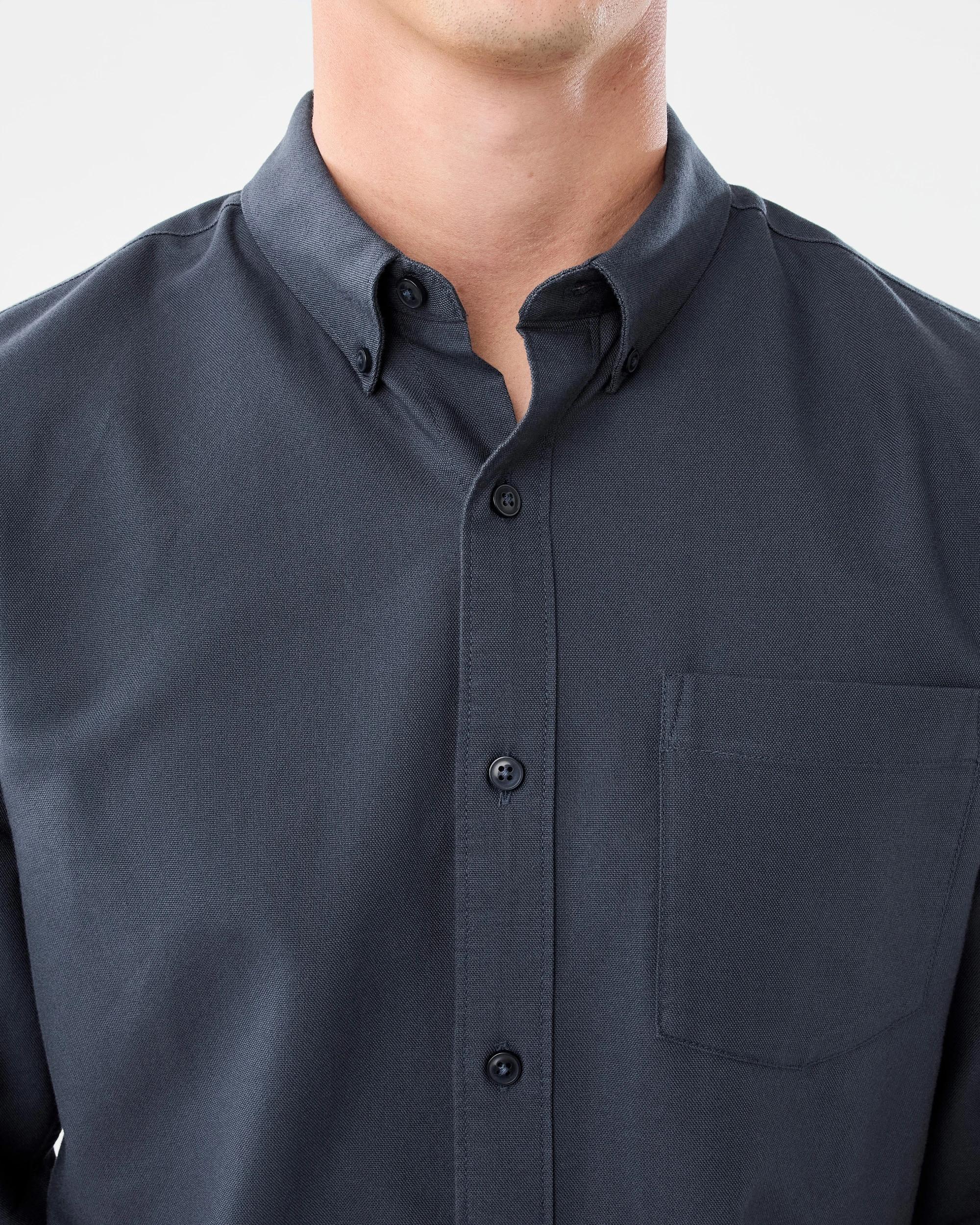 5 Long Sleeve Oxford Shirt Blu Night, 5 of 8