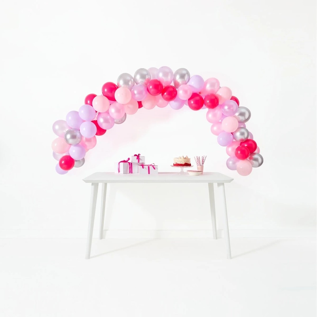 1 77 Piece Pink Disco Balloon Garland, 1 of 6
