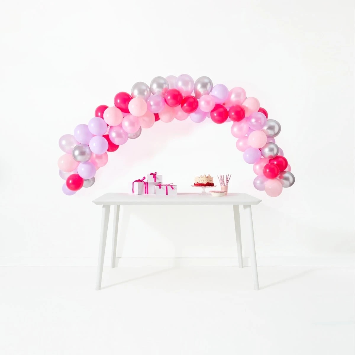 1 77 Piece Pink Disco Balloon Garland, 1 of 6