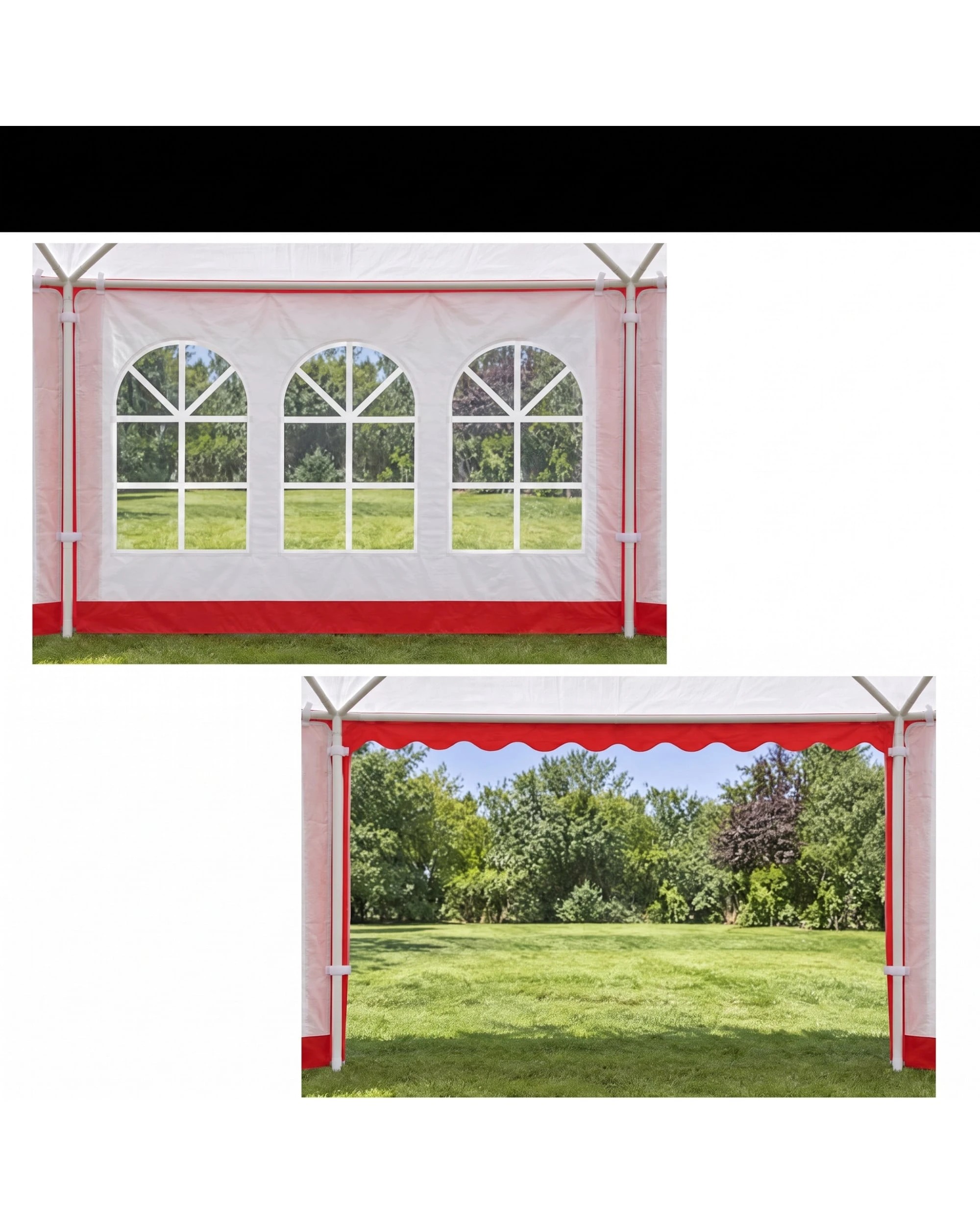 8 Wallaro Large 4m x8m Gazebo Party Wedding Tent Outdoor Event Marquee - Red, 8 of 10