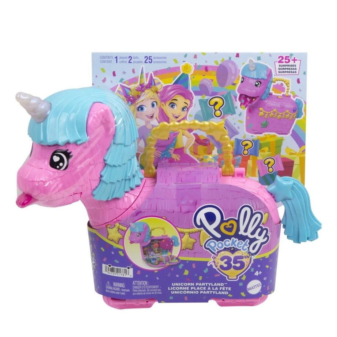 1 Polly Pocket Unicorn Partyland Playset, 1 of 8