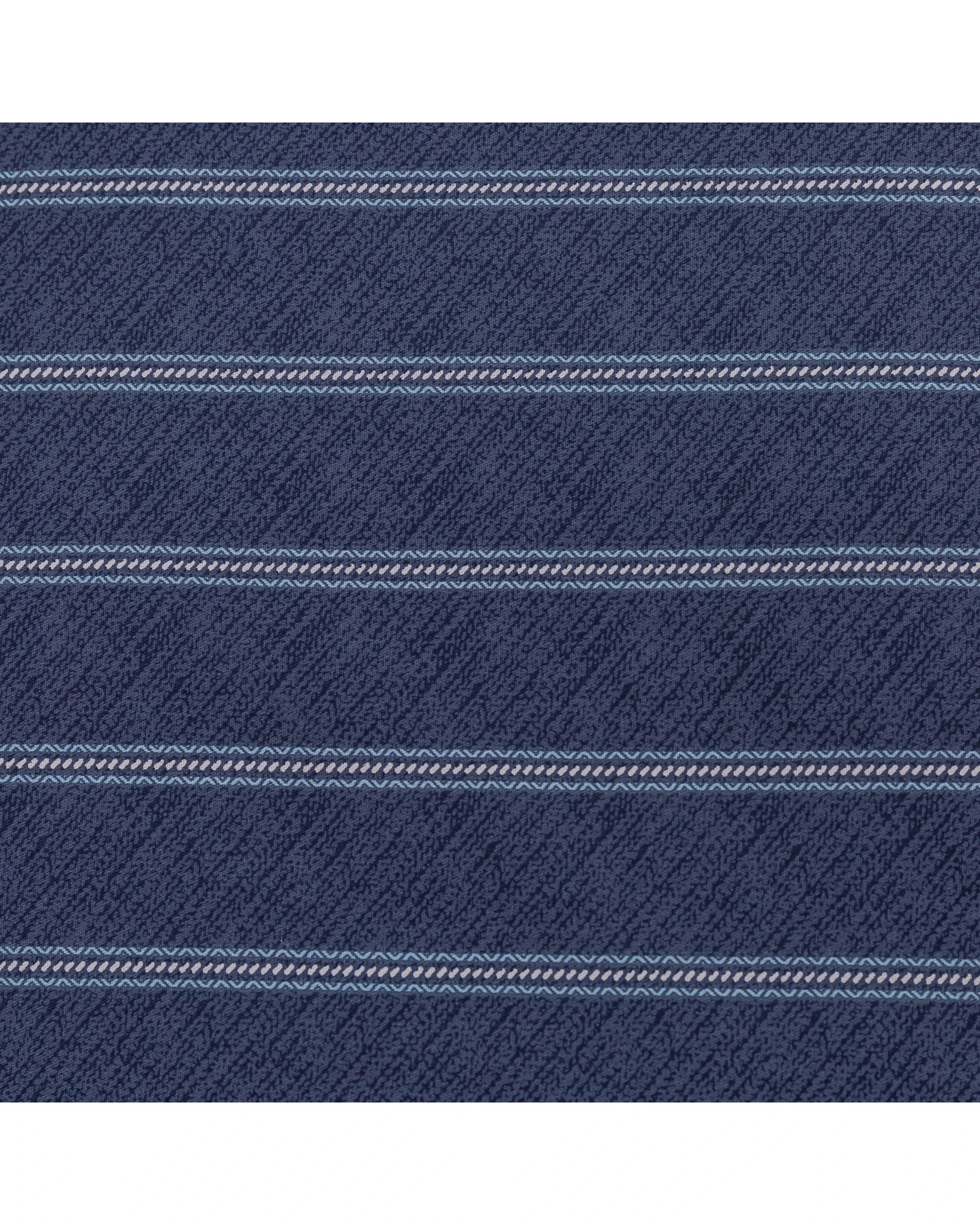 4 Dreamaker Amalfi Stripe 100% Cotton Reversible Quilt Cover Set - King Single Bed - Blue, 4 of 6